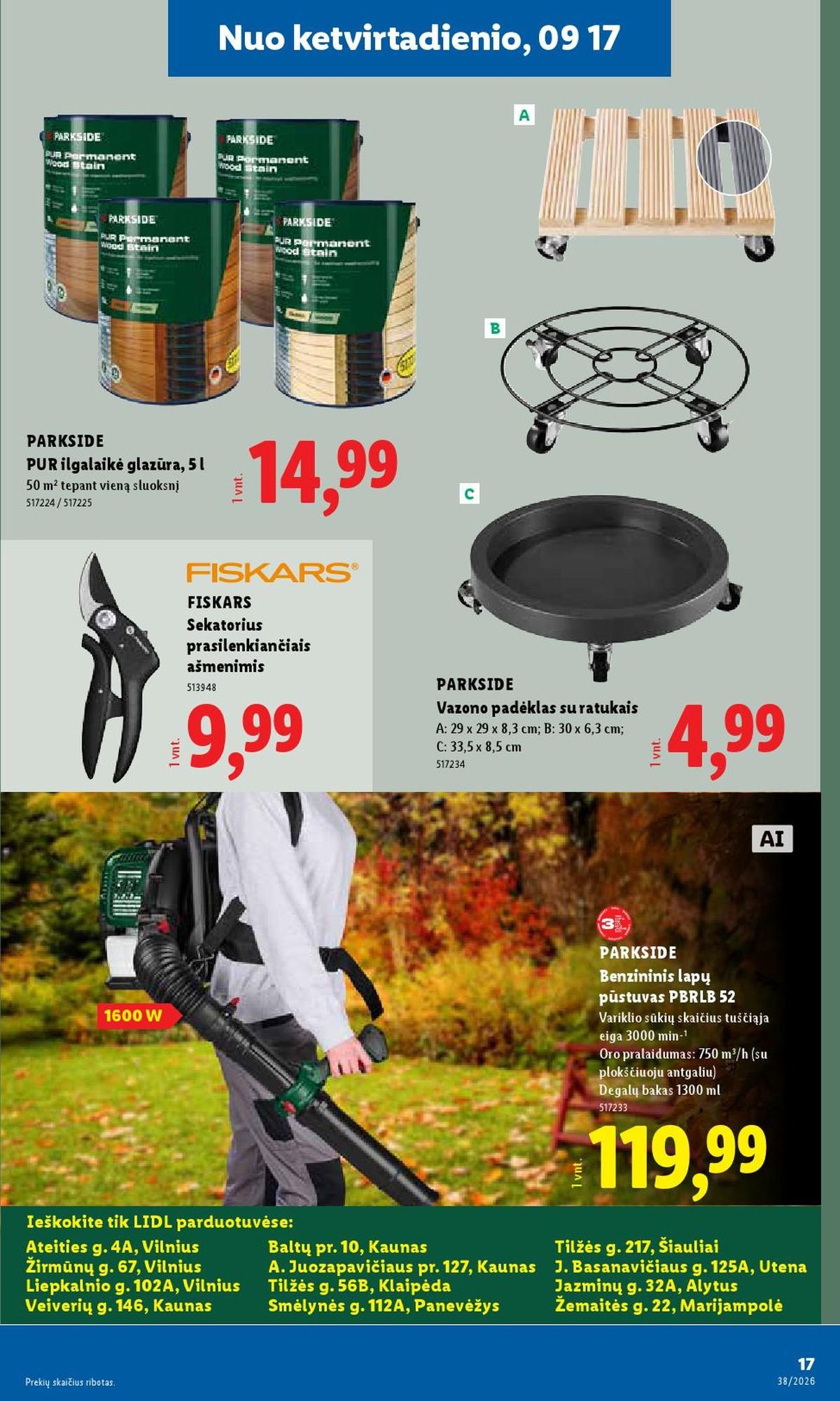 LIDL - Ne maisto prekių pasiūlymai (2026 09 14 - 2026 09 20)
