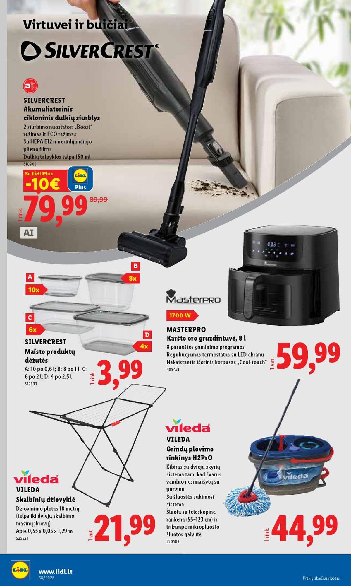 LIDL - Ne maisto prekių pasiūlymai (2026 09 14 - 2026 09 20)