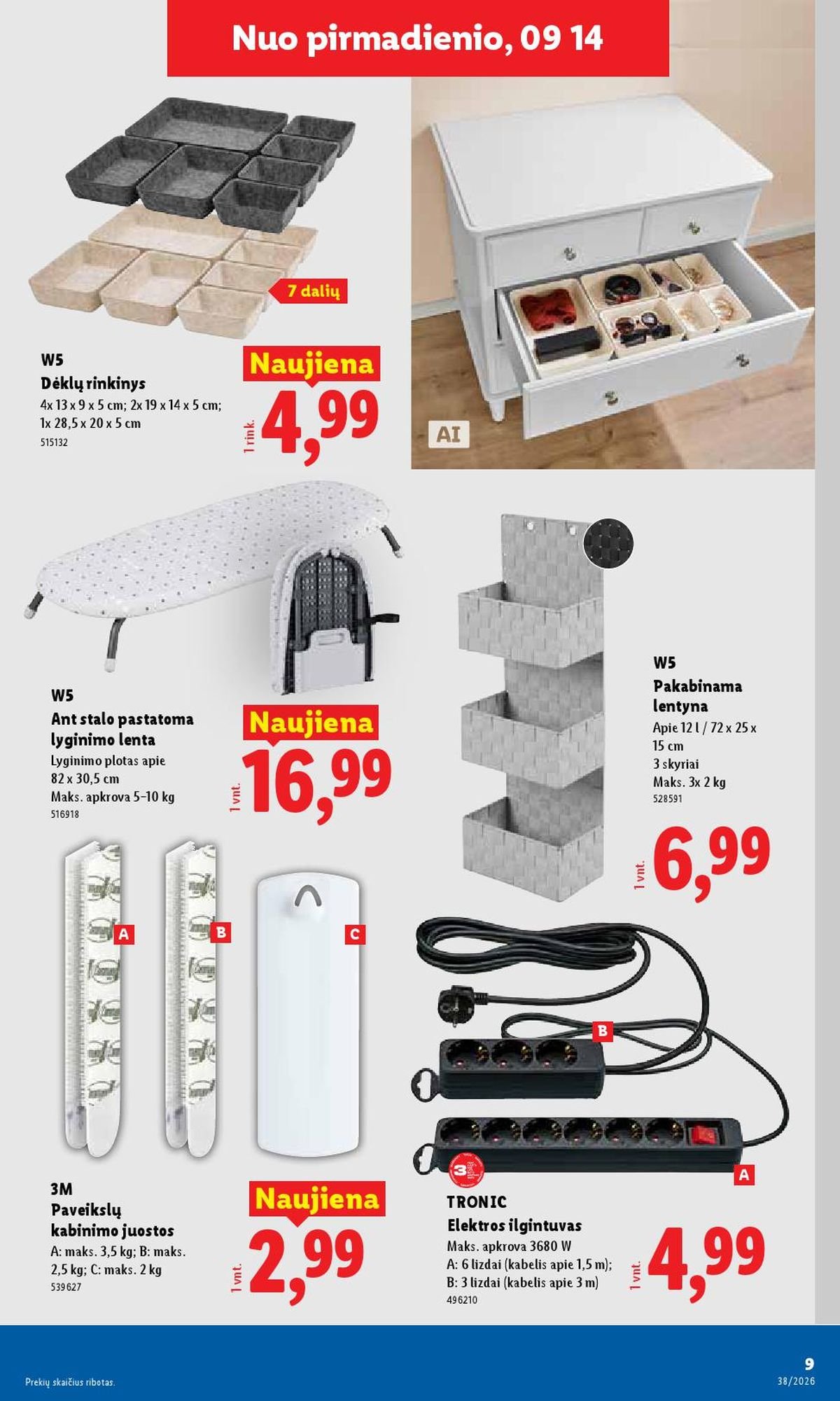 LIDL - Ne maisto prekių pasiūlymai (2026 09 14 - 2026 09 20)