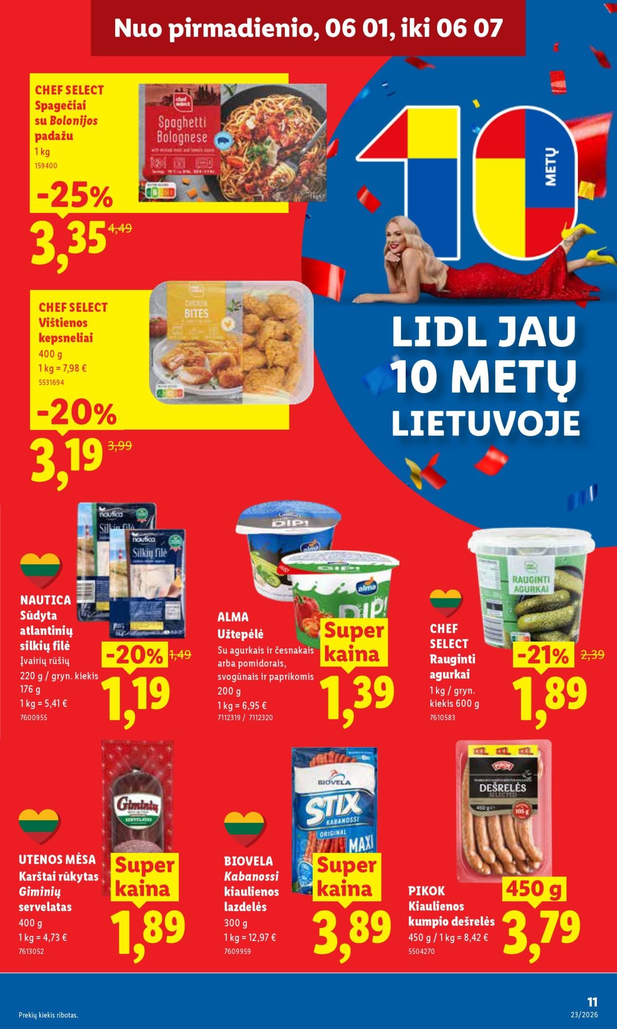 LIDL - Maisto prekių pasiūlymai (2026 06 01 - 2026 06 07)