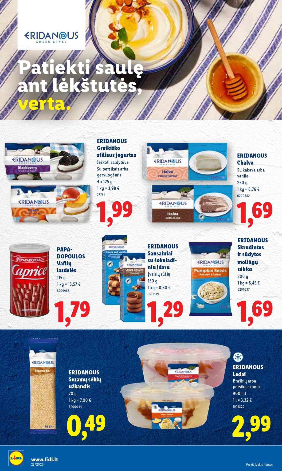 LIDL - Maisto prekių pasiūlymai (2026 06 01 - 2026 06 07)