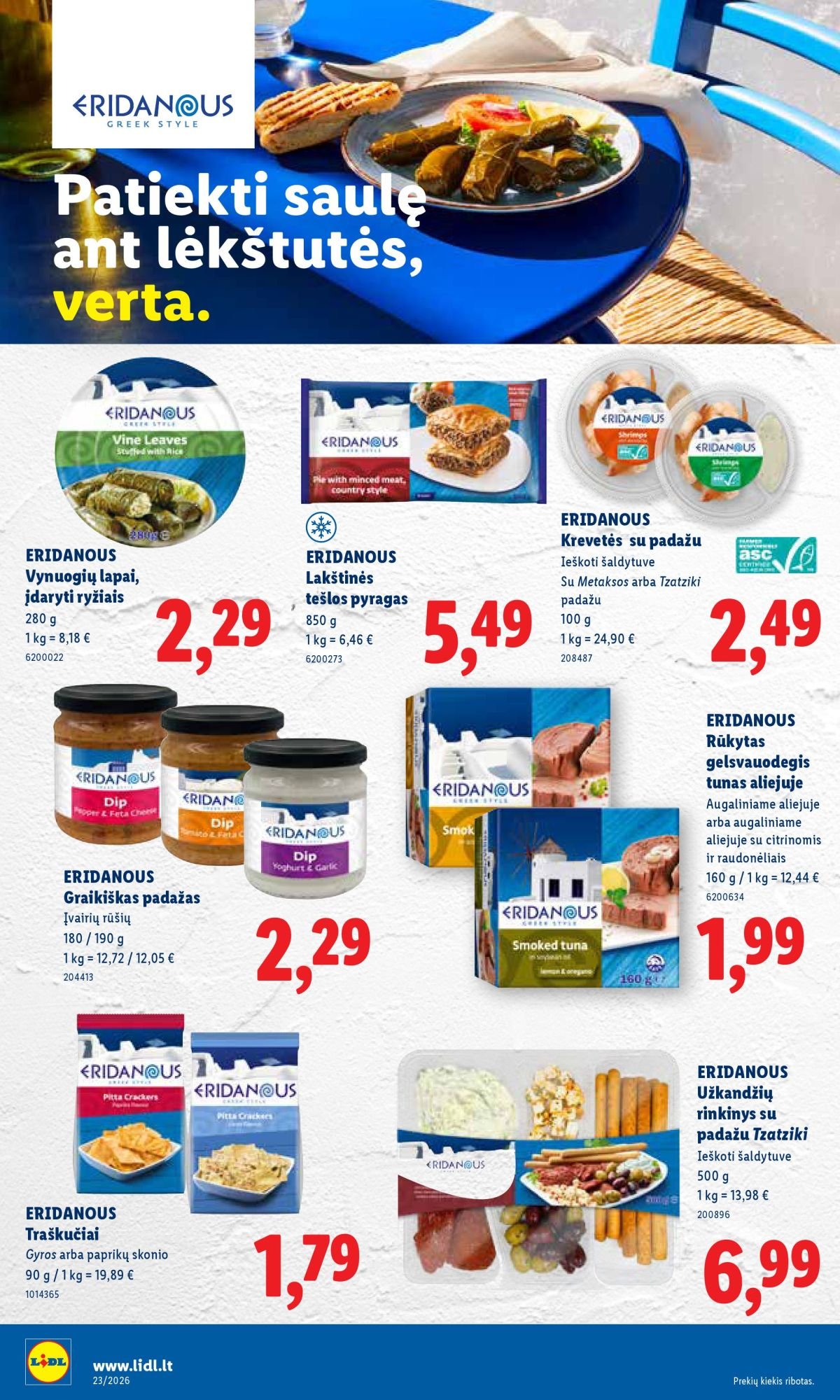 LIDL - Maisto prekių pasiūlymai (2026 06 01 - 2026 06 07)