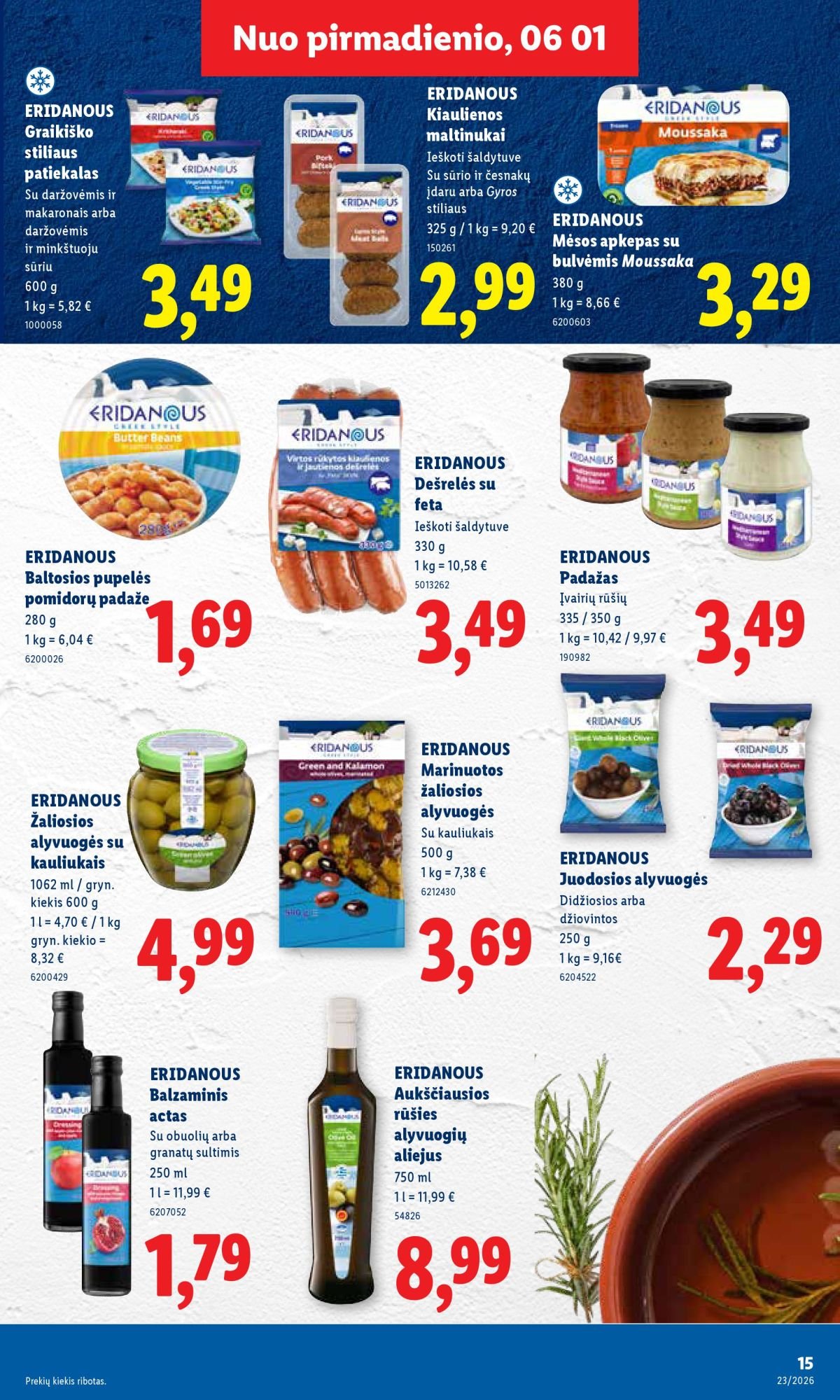LIDL - Maisto prekių pasiūlymai (2026 06 01 - 2026 06 07)