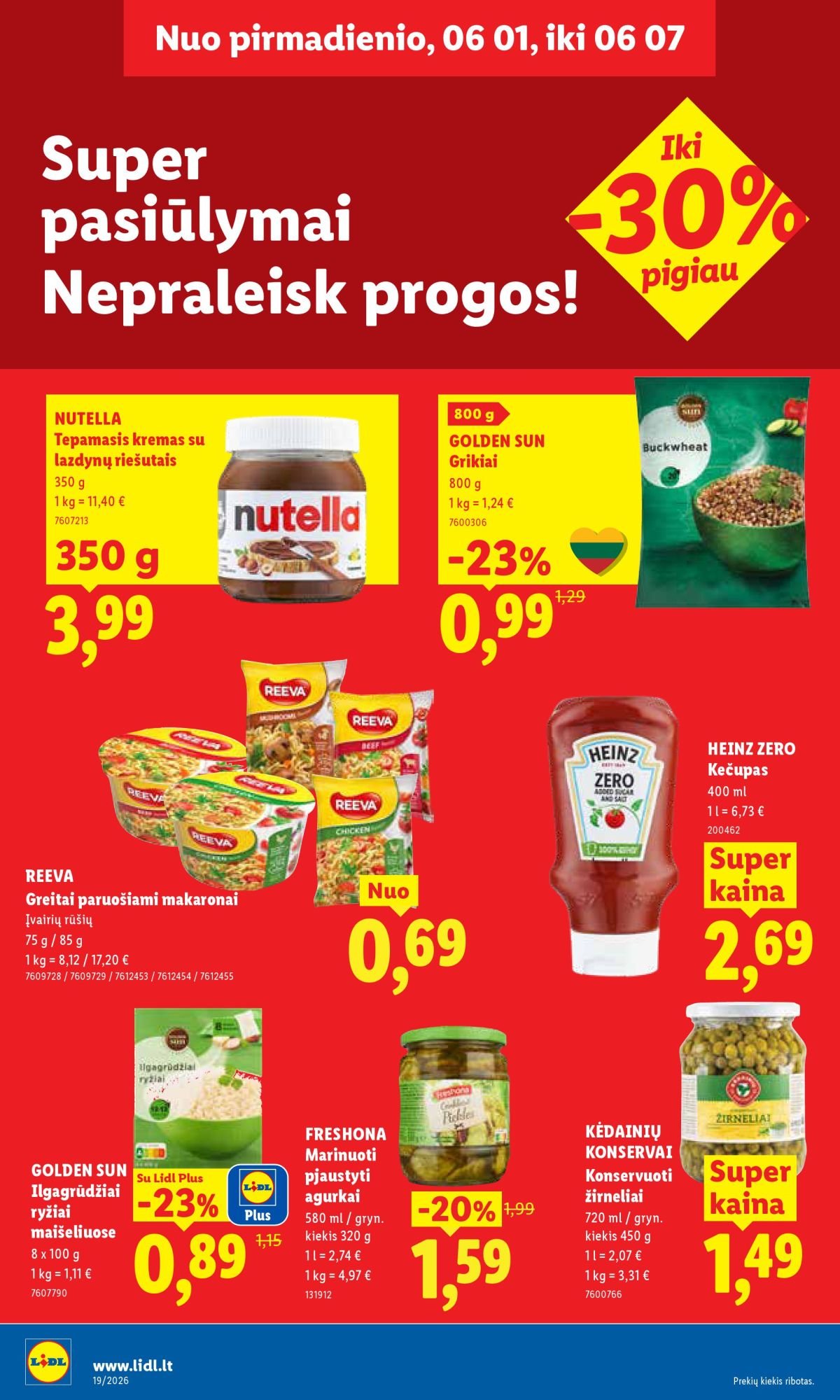 LIDL - Maisto prekių pasiūlymai (2026 06 01 - 2026 06 07)