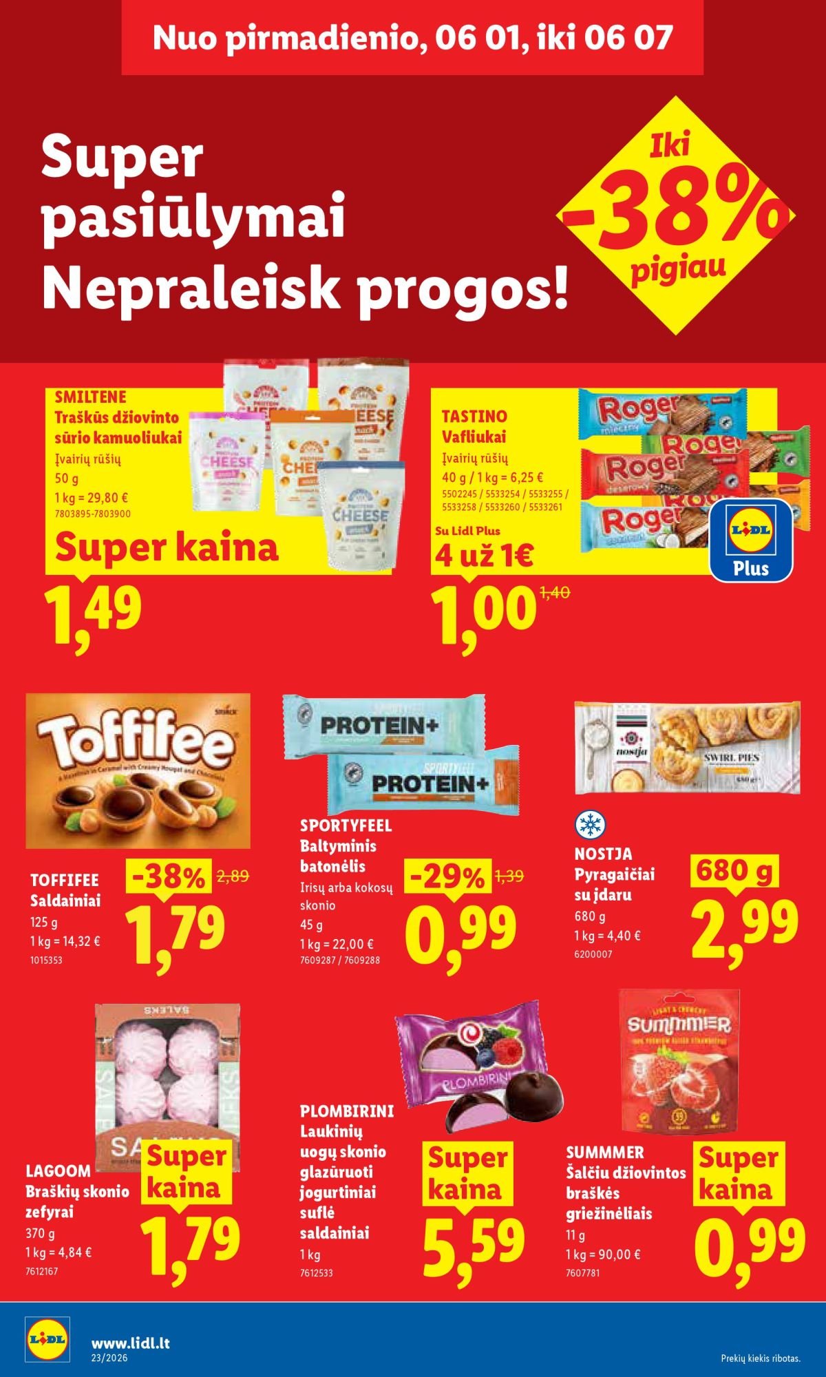 LIDL - Maisto prekių pasiūlymai (2026 06 01 - 2026 06 07)