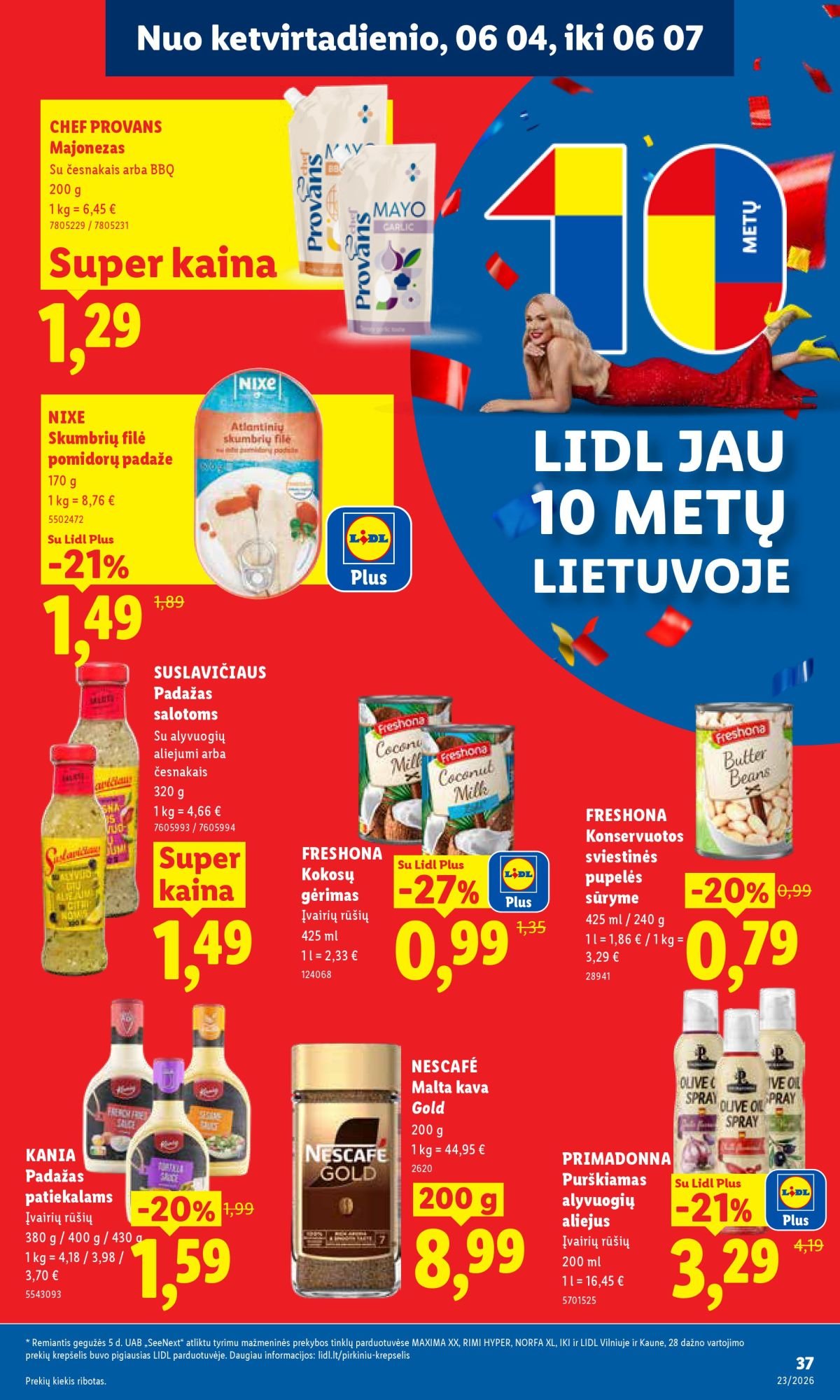 LIDL - Maisto prekių pasiūlymai (2026 06 01 - 2026 06 07)