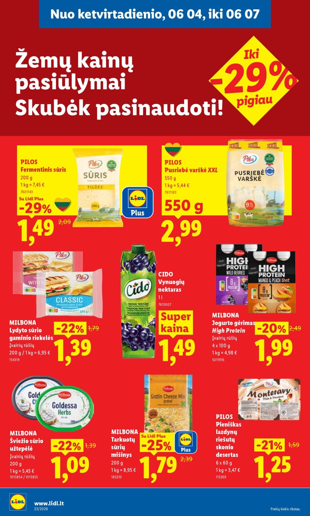 LIDL - Maisto prekių pasiūlymai (2026 06 01 - 2026 06 07)