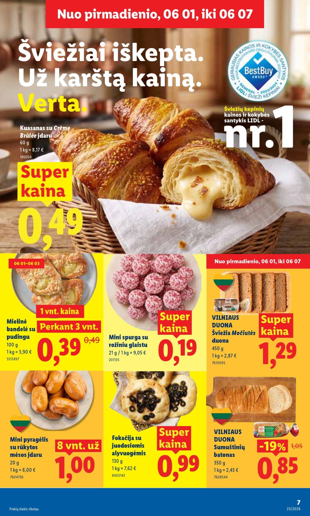 LIDL - Maisto prekių pasiūlymai (2026 06 01 - 2026 06 07)