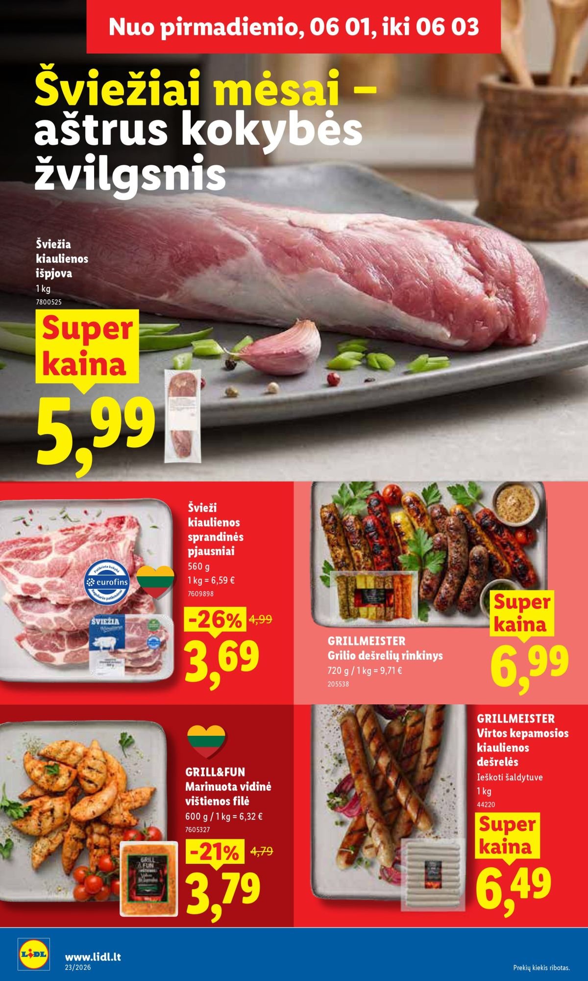 LIDL - Maisto prekių pasiūlymai (2026 06 01 - 2026 06 07)