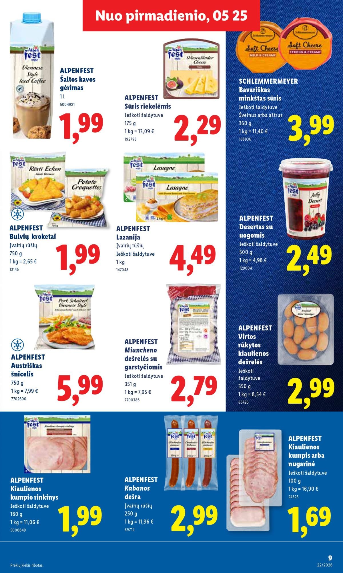 LIDL - Maisto prekių pasiūlymai (2026 05 25 - 2026 05 31)