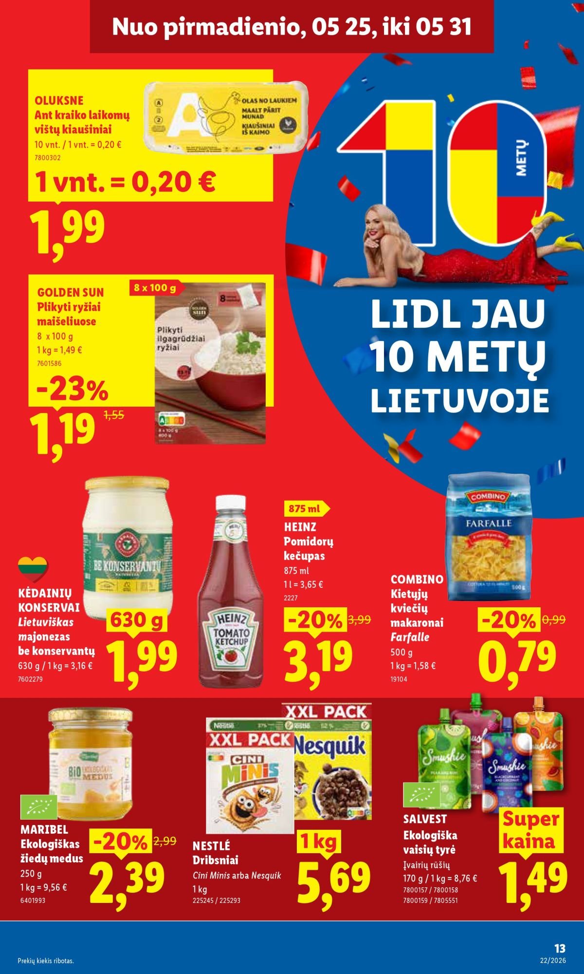 LIDL - Maisto prekių pasiūlymai (2026 05 25 - 2026 05 31)