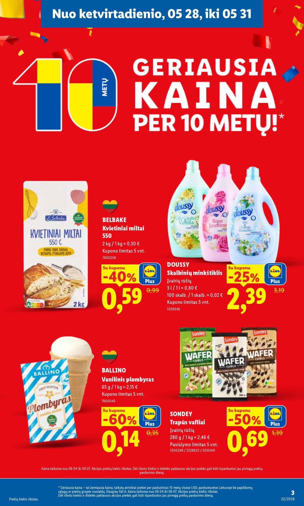 LIDL - Maisto prekių pasiūlymai (2026 05 25 - 2026 05 31)