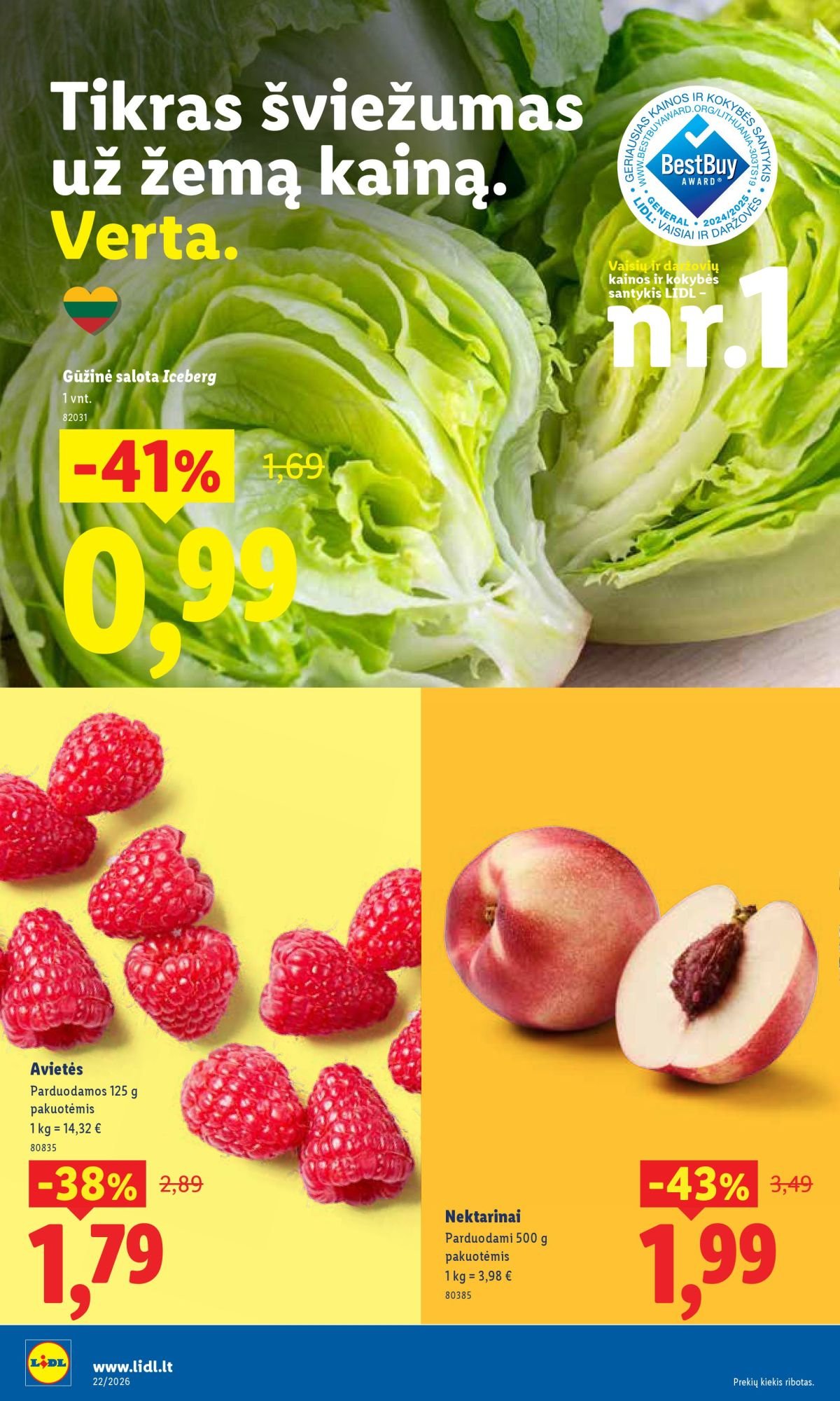 LIDL - Maisto prekių pasiūlymai (2026 05 25 - 2026 05 31)