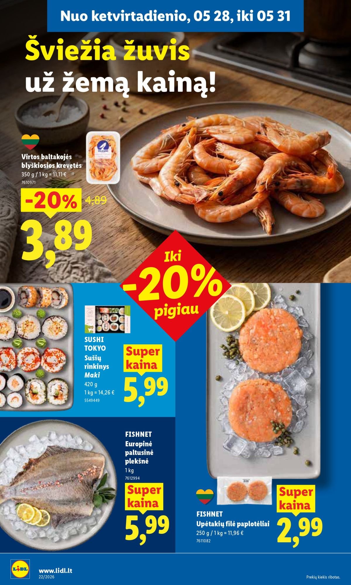 LIDL - Maisto prekių pasiūlymai (2026 05 25 - 2026 05 31)