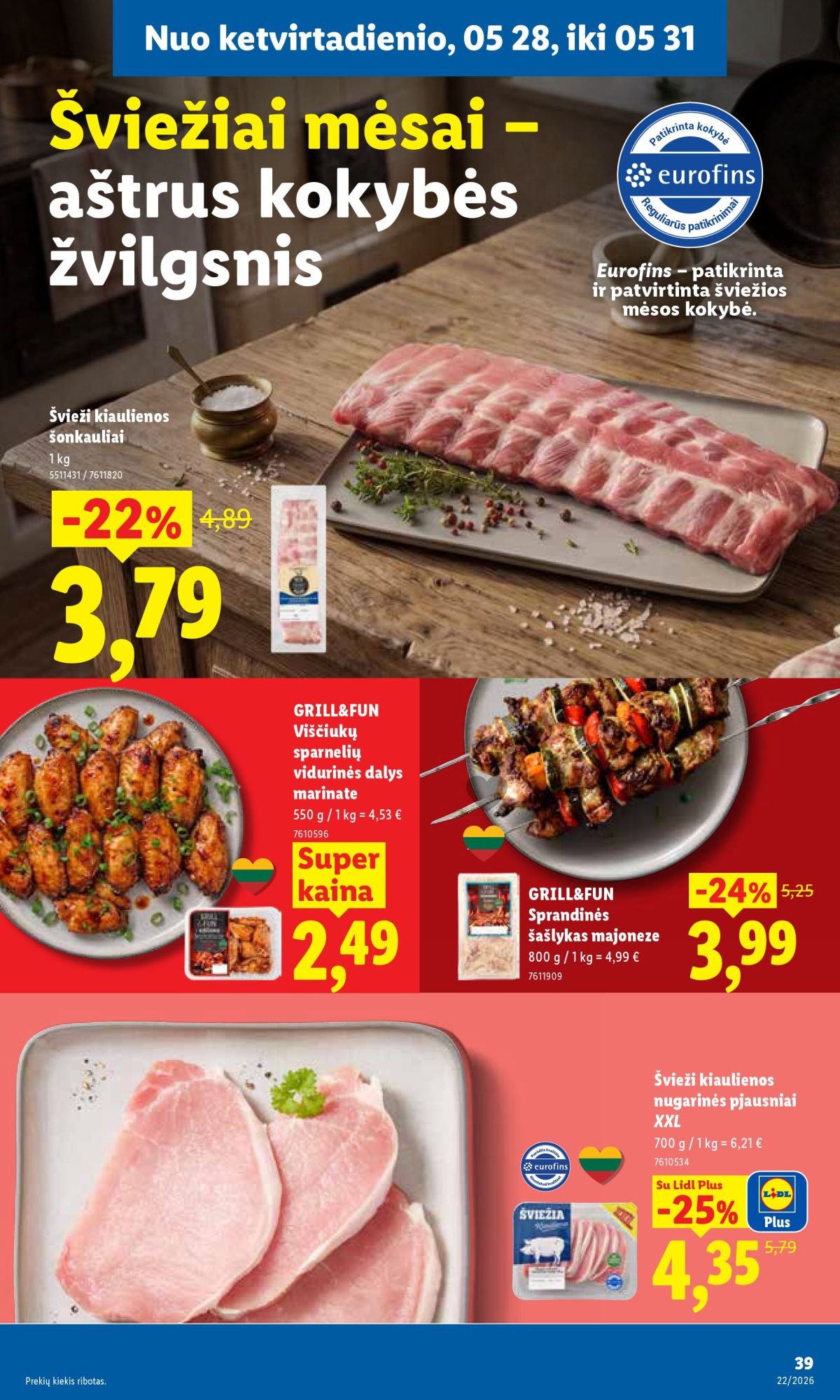 LIDL - Maisto prekių pasiūlymai (2026 05 25 - 2026 05 31)