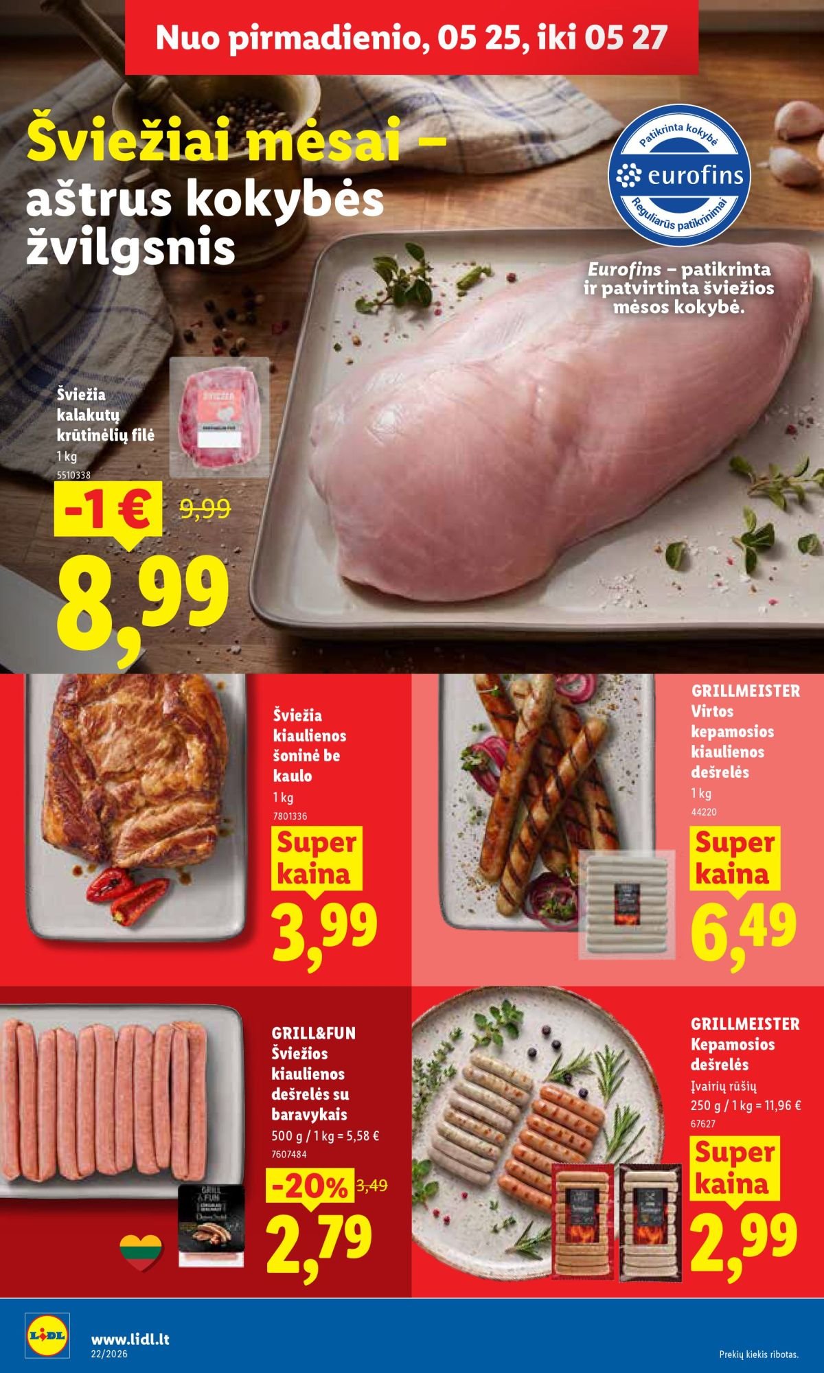 LIDL - Maisto prekių pasiūlymai (2026 05 25 - 2026 05 31)