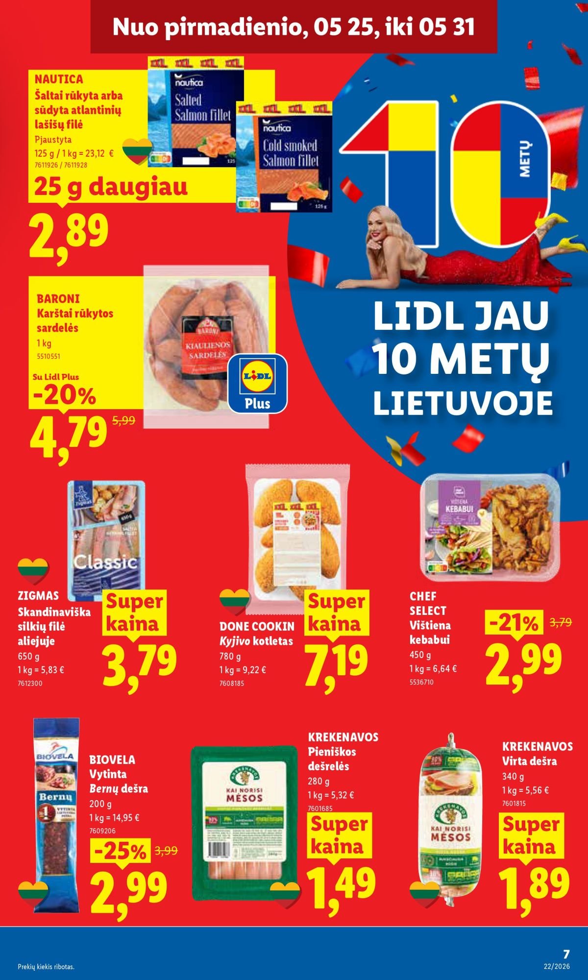 LIDL - Maisto prekių pasiūlymai (2026 05 25 - 2026 05 31)
