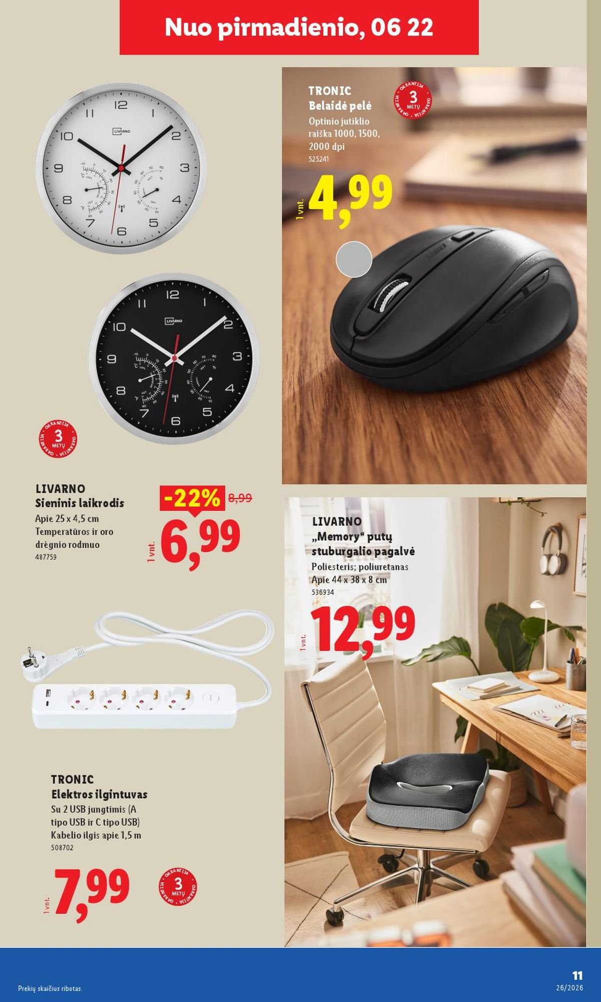 LIDL - Ne maisto prekių pasiūlymai (2026 06 22 - 2026 06 28)