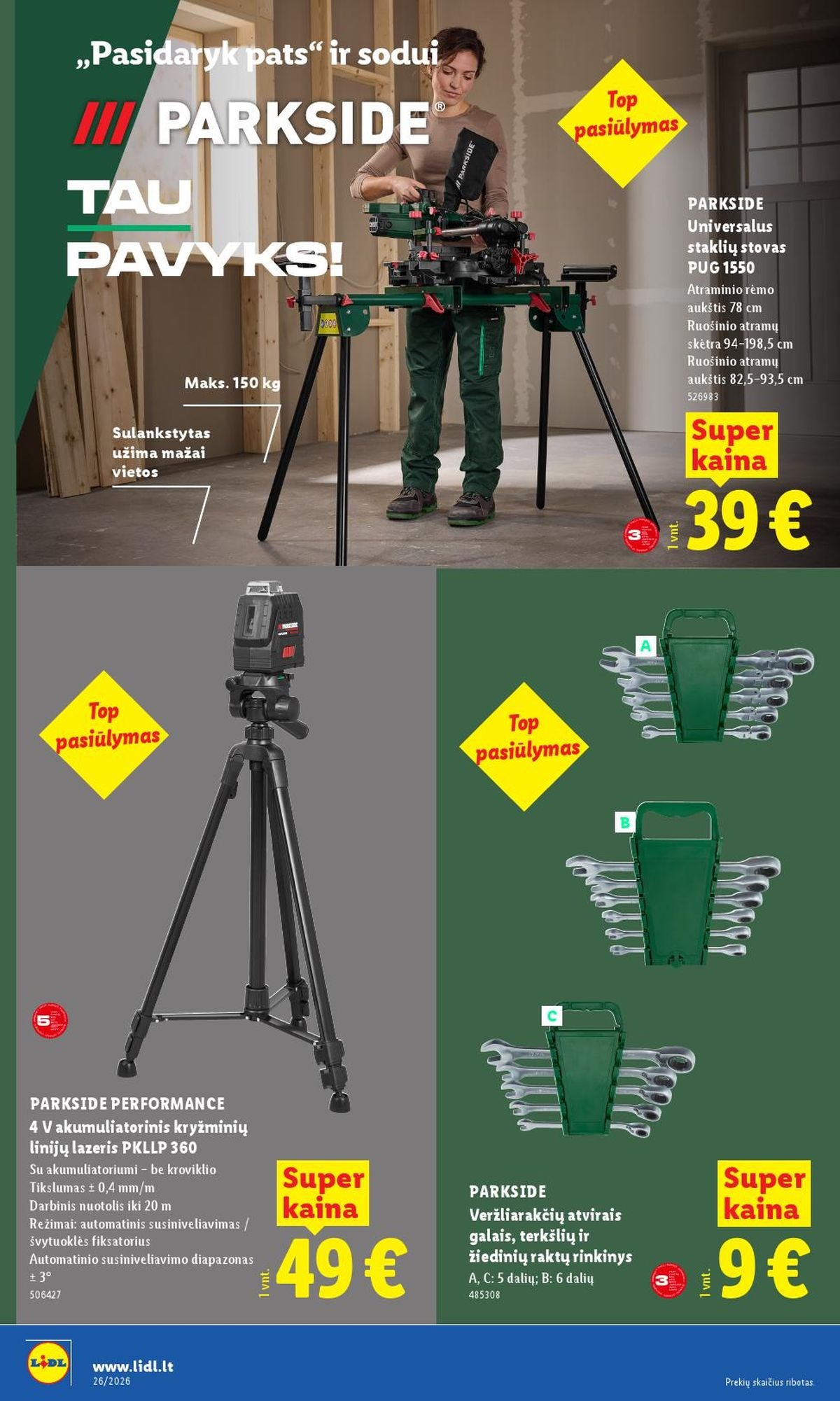 LIDL - Ne maisto prekių pasiūlymai (2026 06 22 - 2026 06 28)