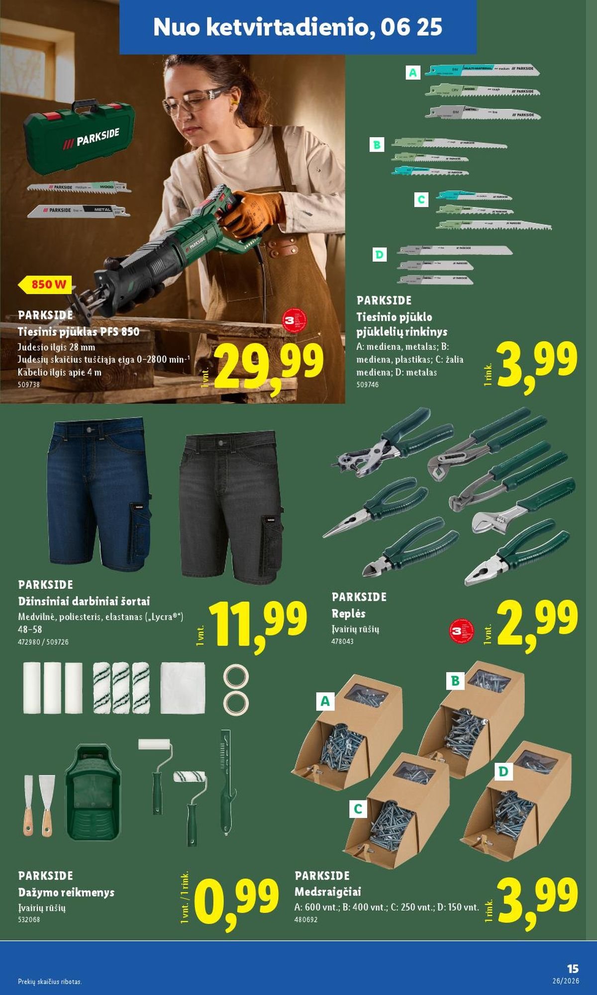 LIDL - Ne maisto prekių pasiūlymai (2026 06 22 - 2026 06 28)