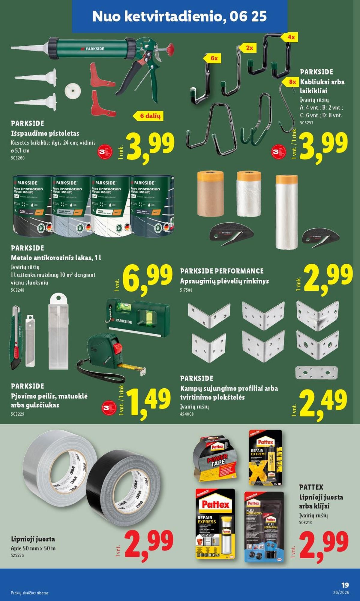LIDL - Ne maisto prekių pasiūlymai (2026 06 22 - 2026 06 28)