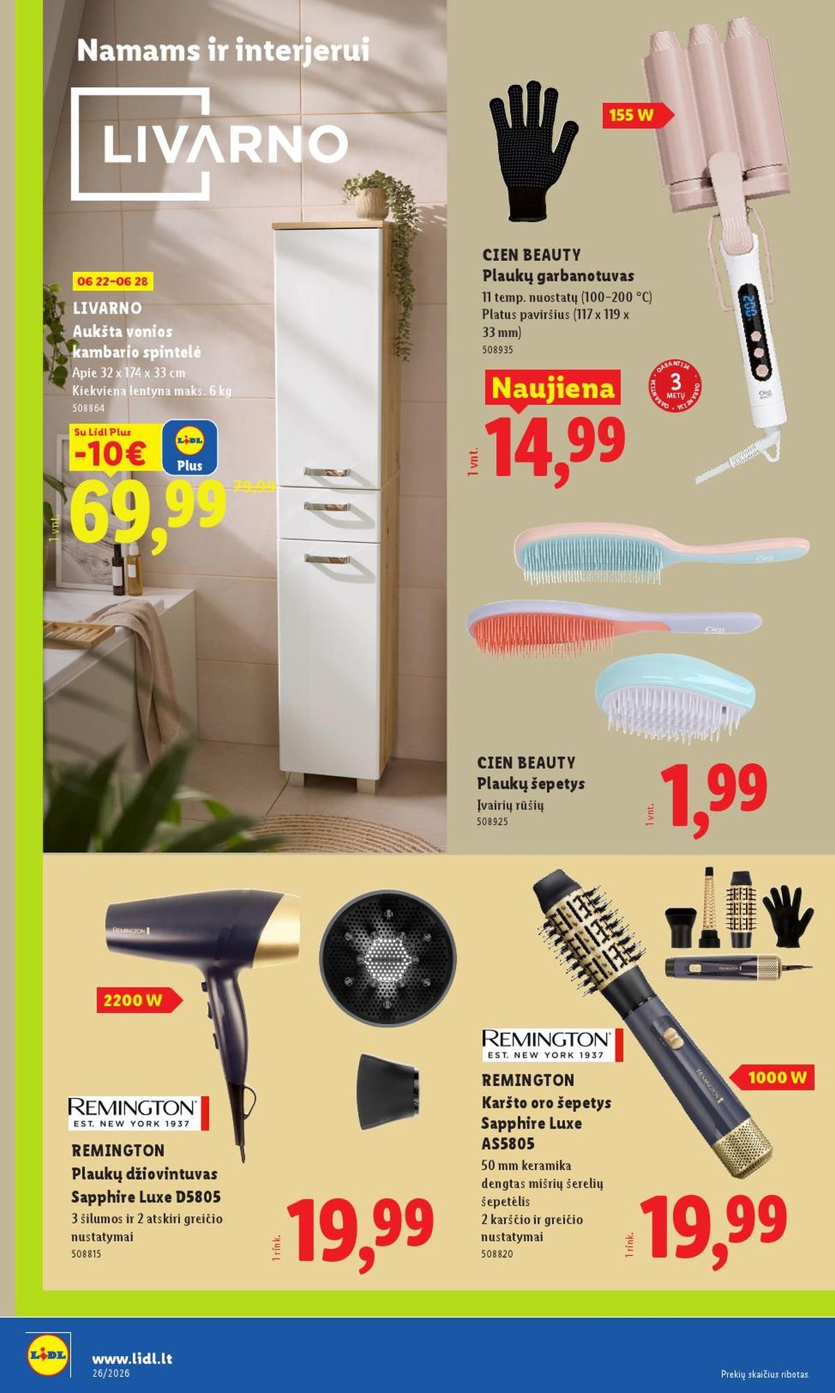 LIDL - Ne maisto prekių pasiūlymai (2026 06 22 - 2026 06 28)