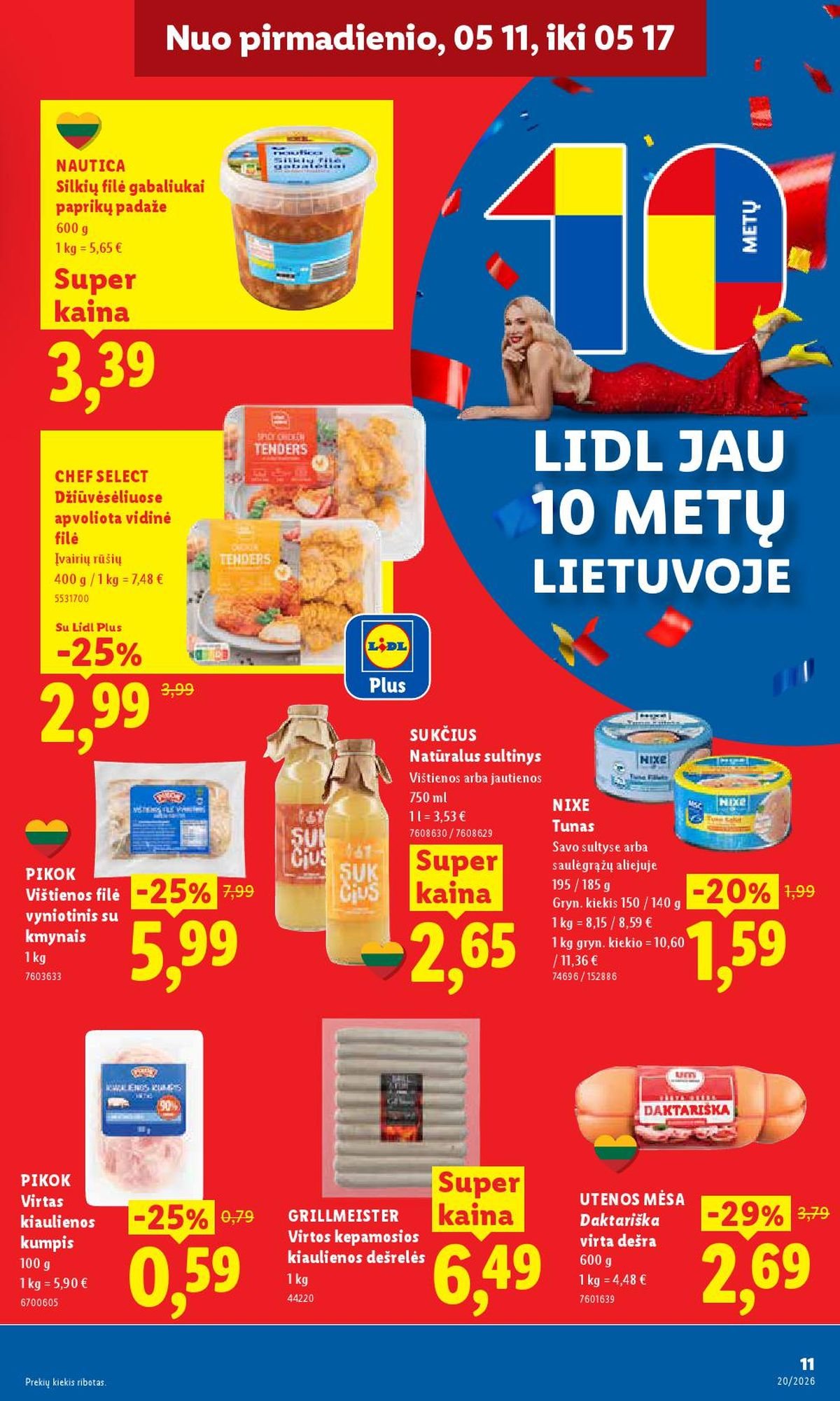 LIDL - Maisto prekių pasiūlymai (2026 05 11 - 2026 05 17)