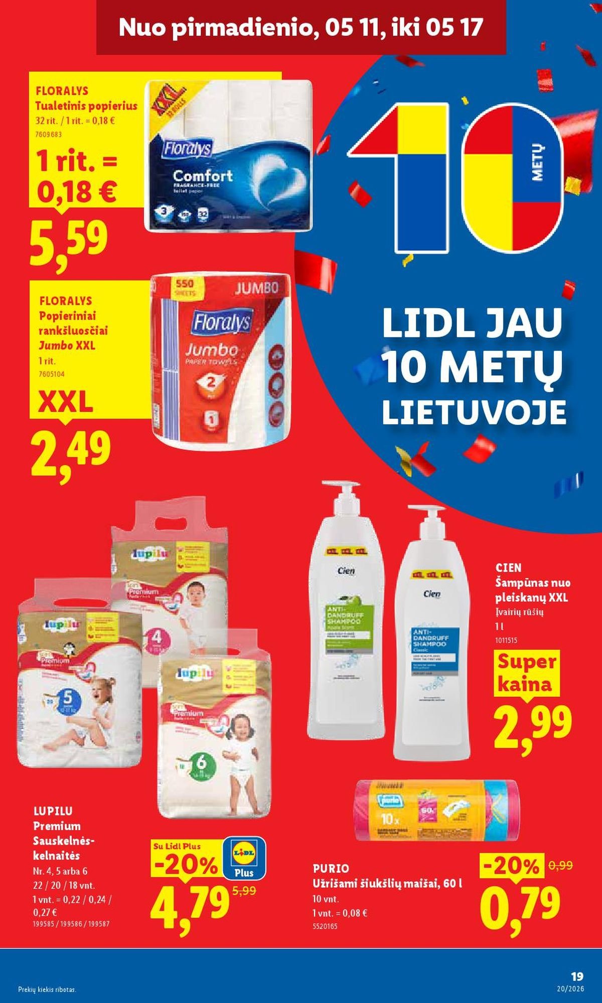 LIDL - Maisto prekių pasiūlymai (2026 05 11 - 2026 05 17)