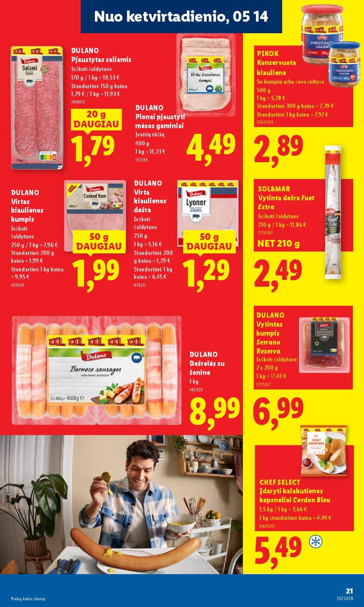 LIDL - Maisto prekių pasiūlymai (2026 05 11 - 2026 05 17)