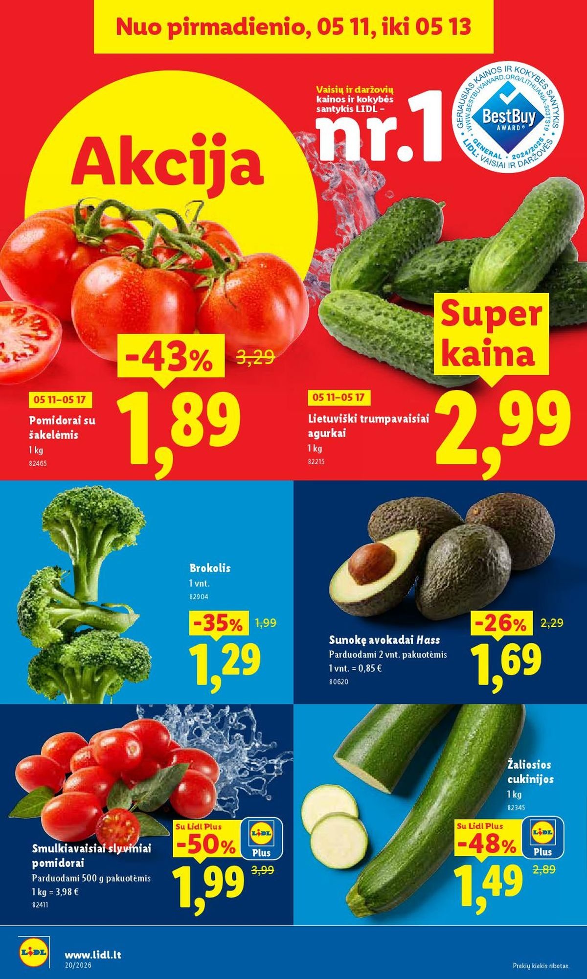 LIDL - Maisto prekių pasiūlymai (2026 05 11 - 2026 05 17)
