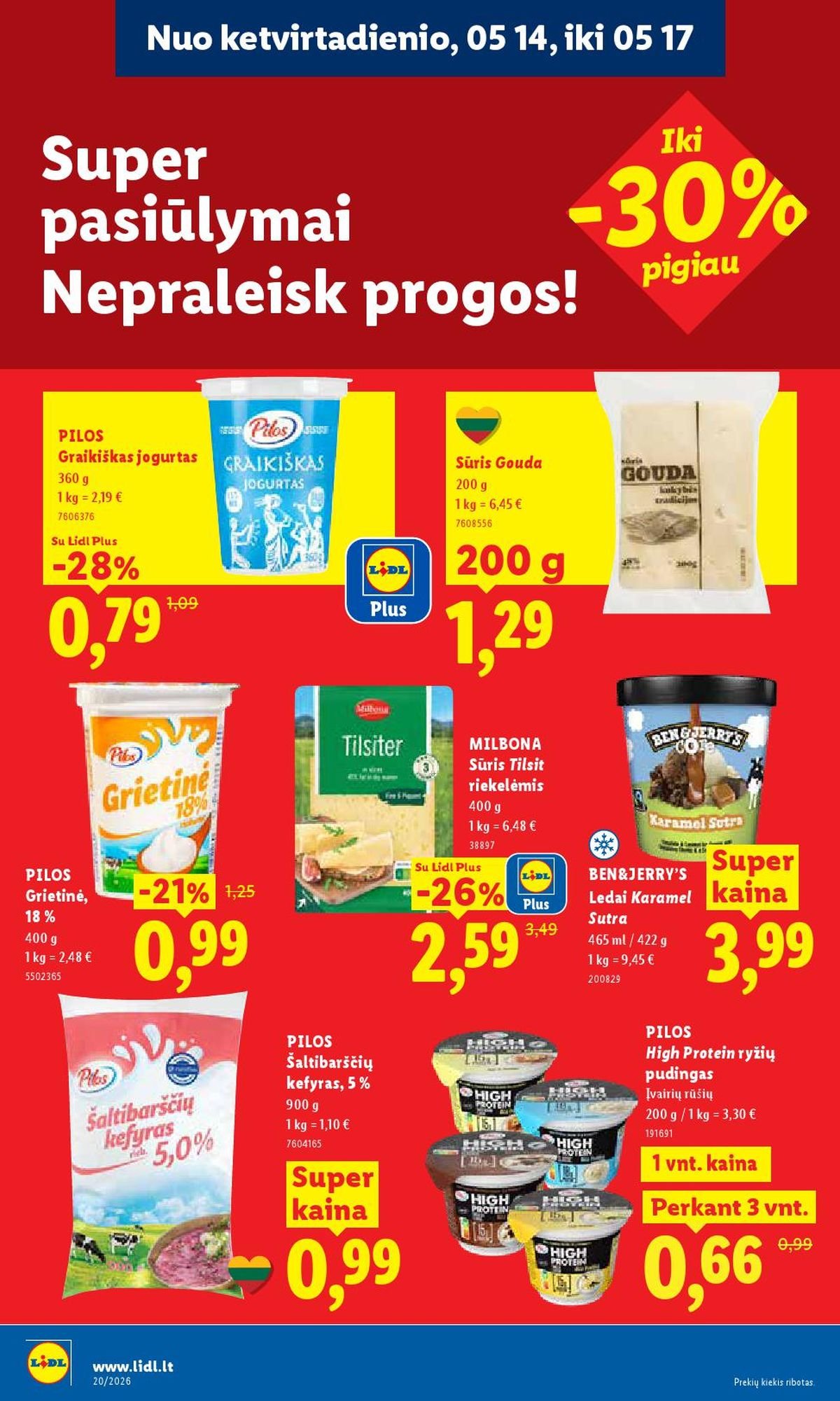 LIDL - Maisto prekių pasiūlymai (2026 05 11 - 2026 05 17)