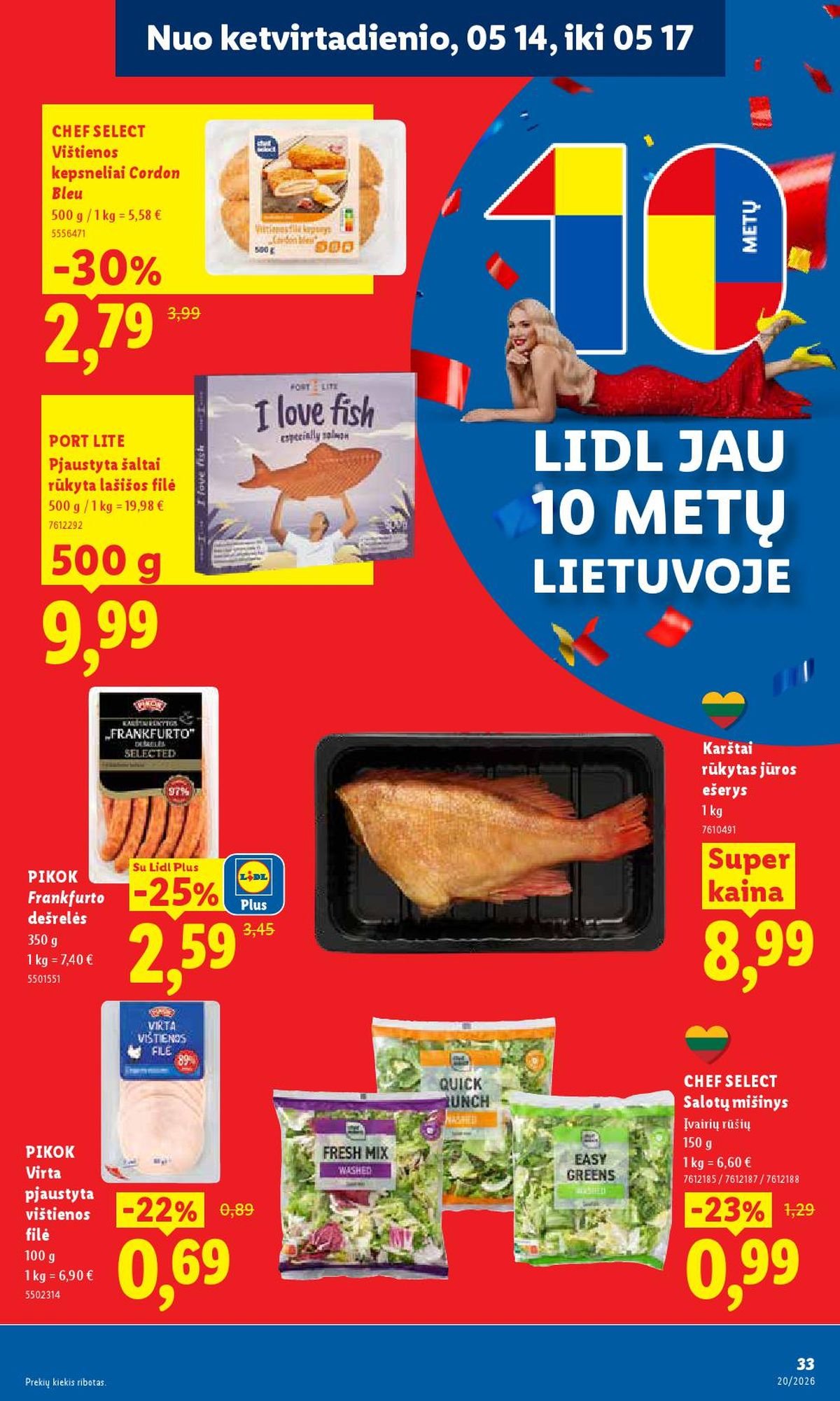 LIDL - Maisto prekių pasiūlymai (2026 05 11 - 2026 05 17)