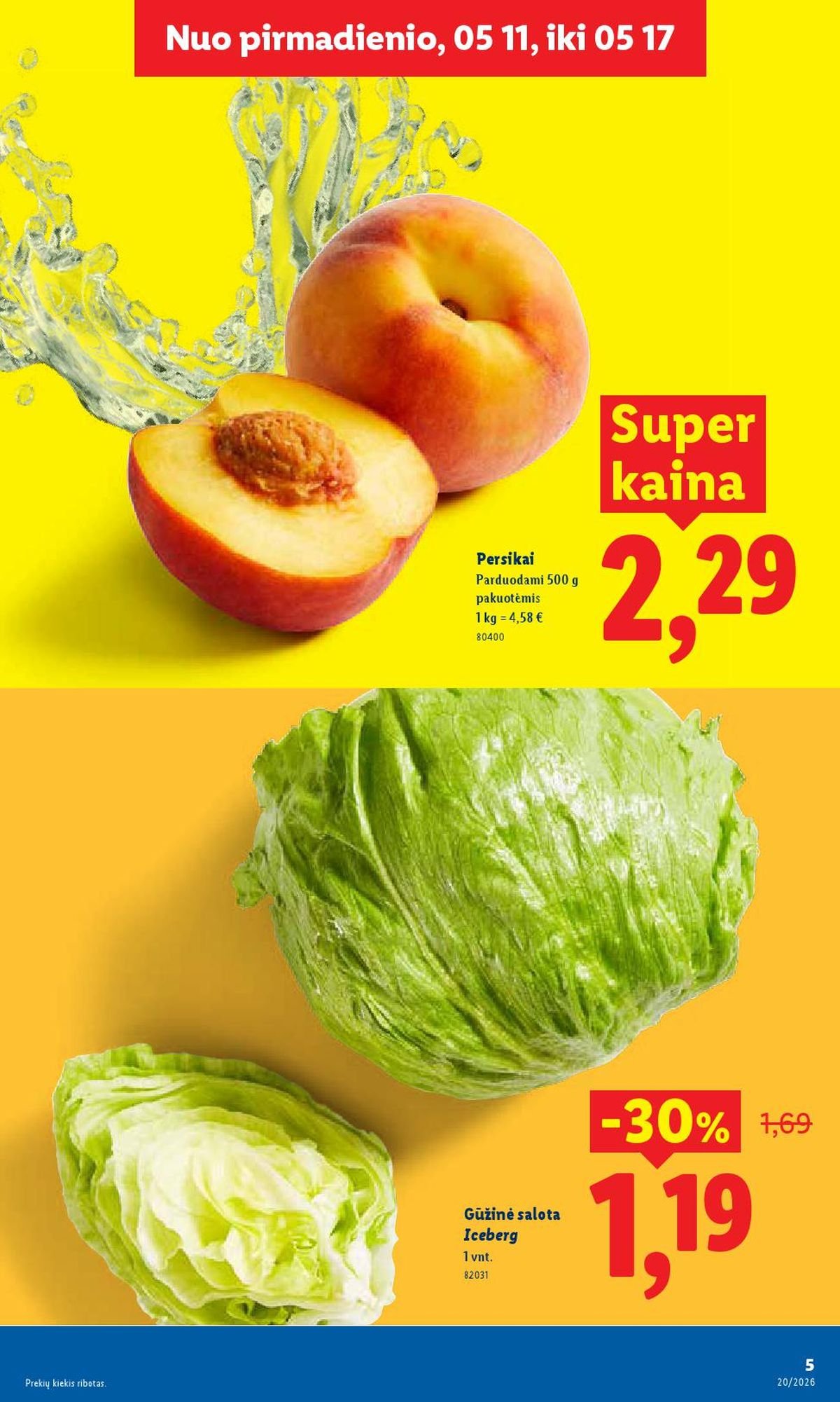 LIDL - Maisto prekių pasiūlymai (2026 05 11 - 2026 05 17)