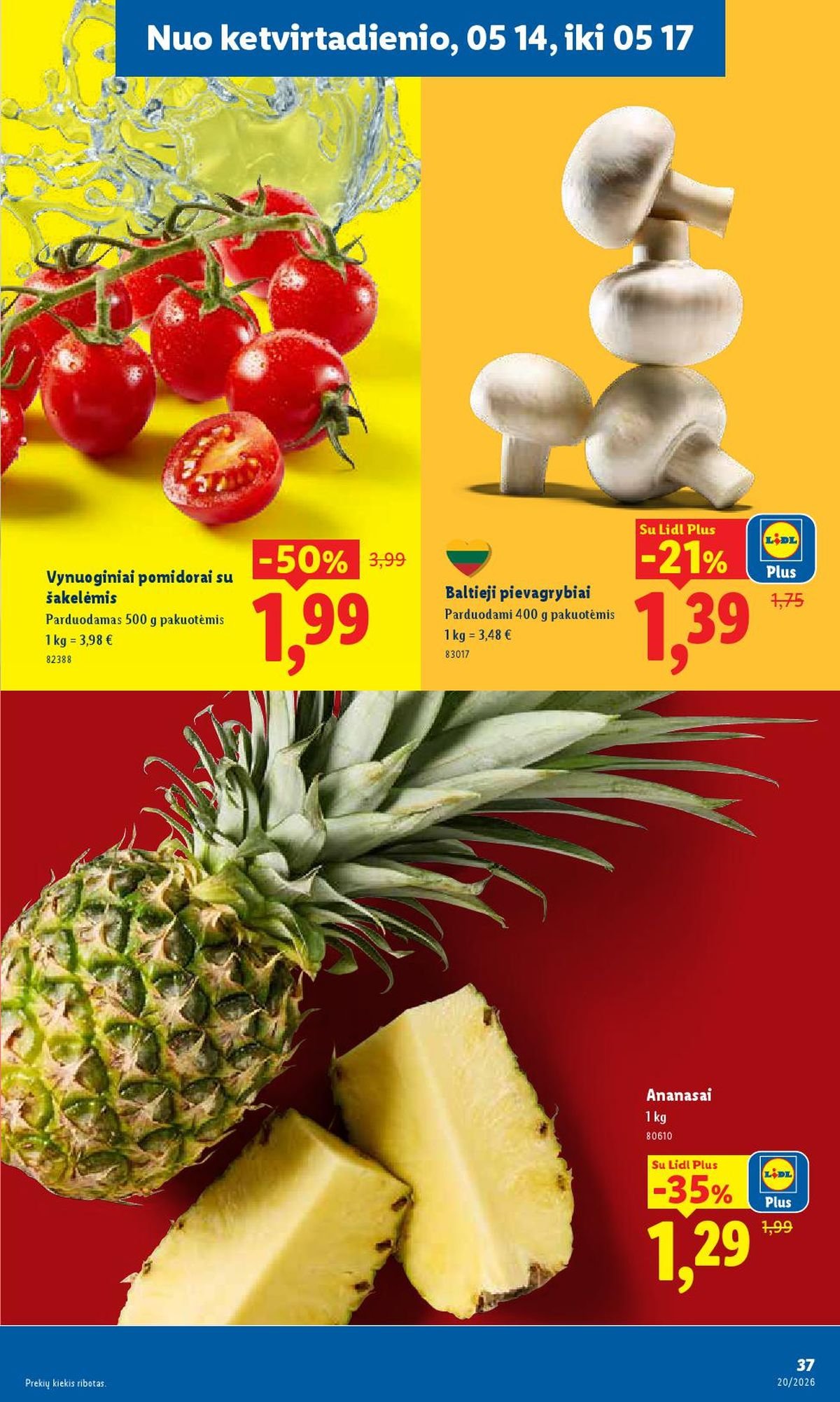 LIDL - Maisto prekių pasiūlymai (2026 05 11 - 2026 05 17)