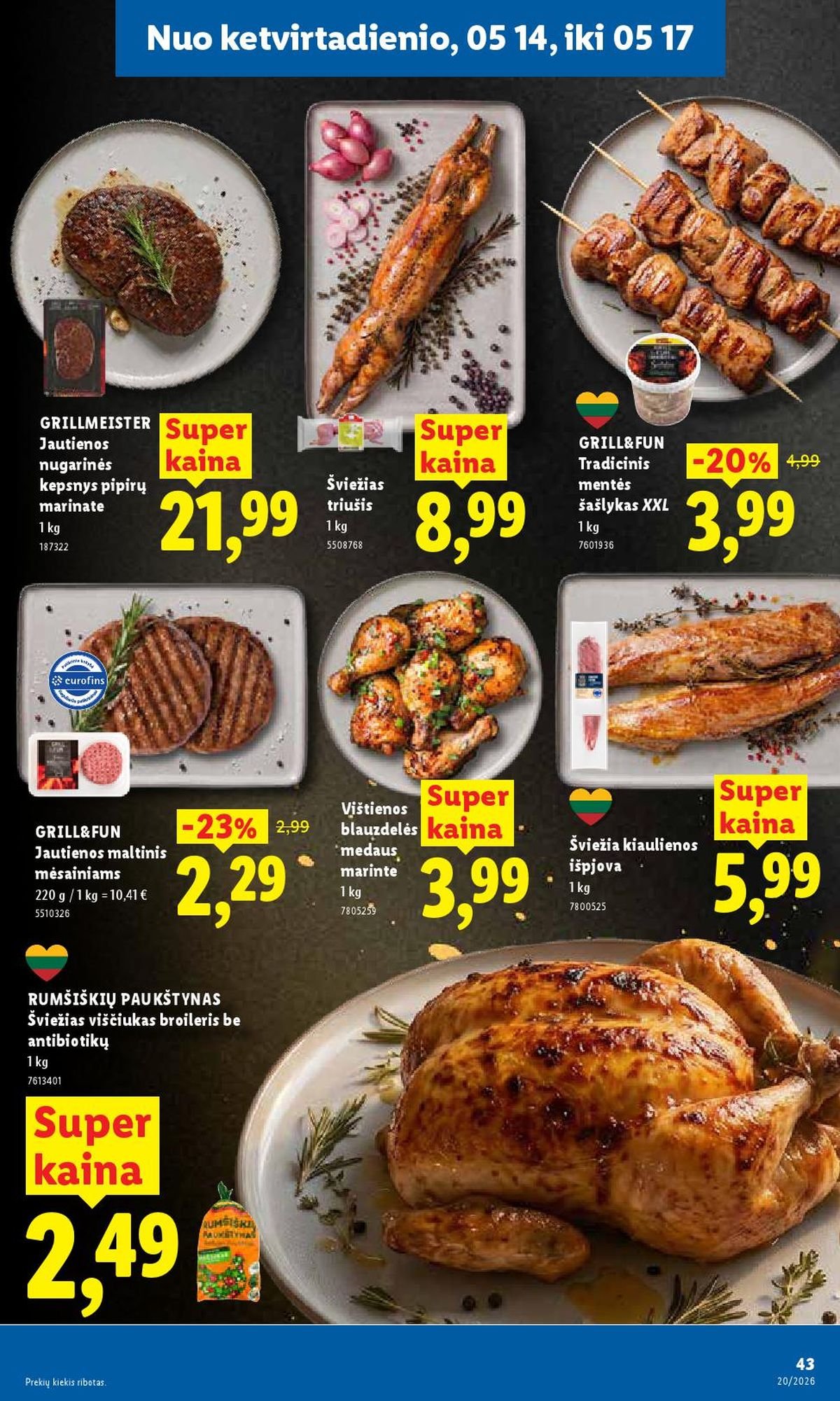 LIDL - Maisto prekių pasiūlymai (2026 05 11 - 2026 05 17)