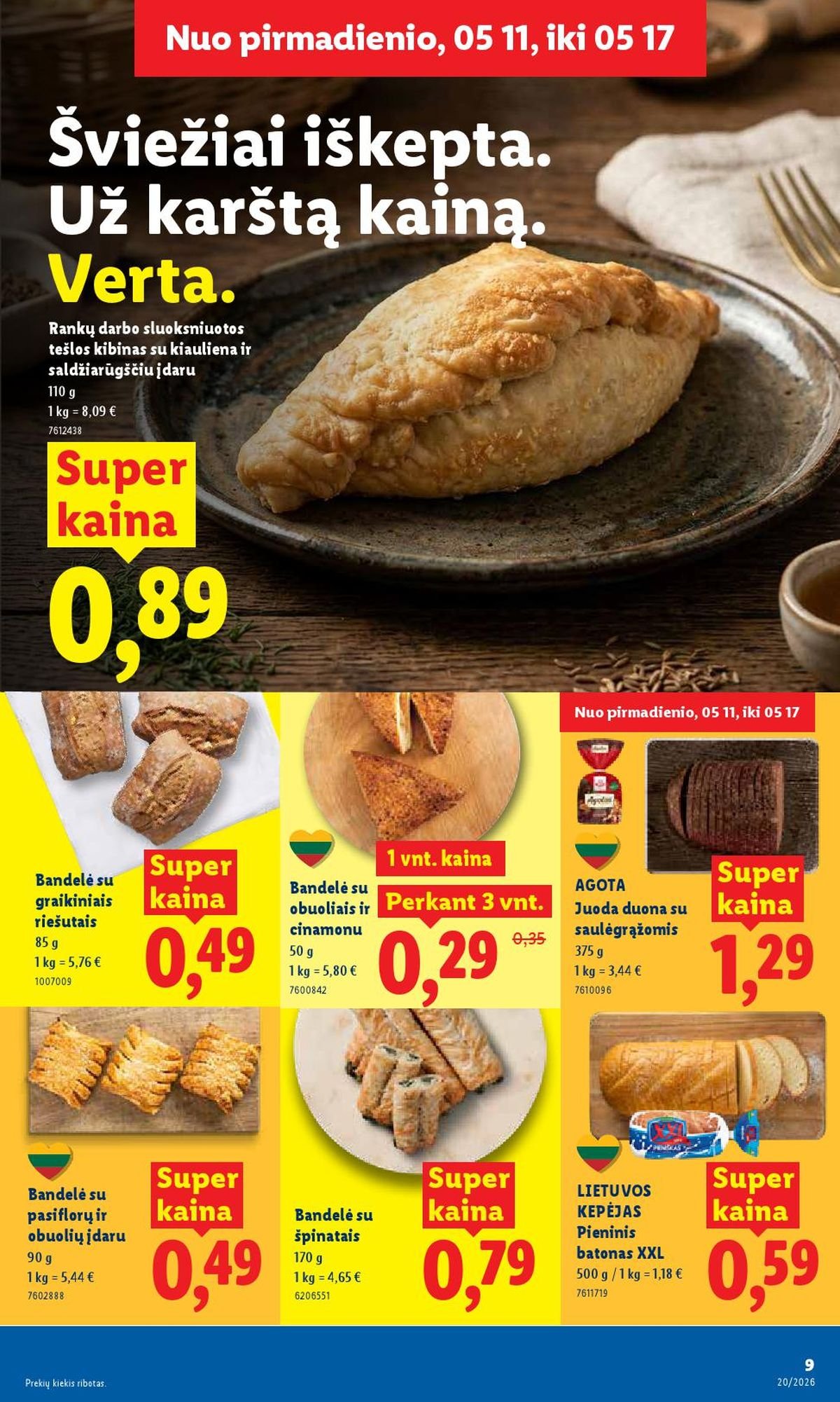 LIDL - Maisto prekių pasiūlymai (2026 05 11 - 2026 05 17)