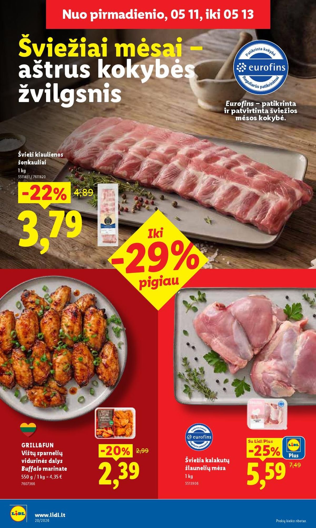 LIDL - Maisto prekių pasiūlymai (2026 05 11 - 2026 05 17)