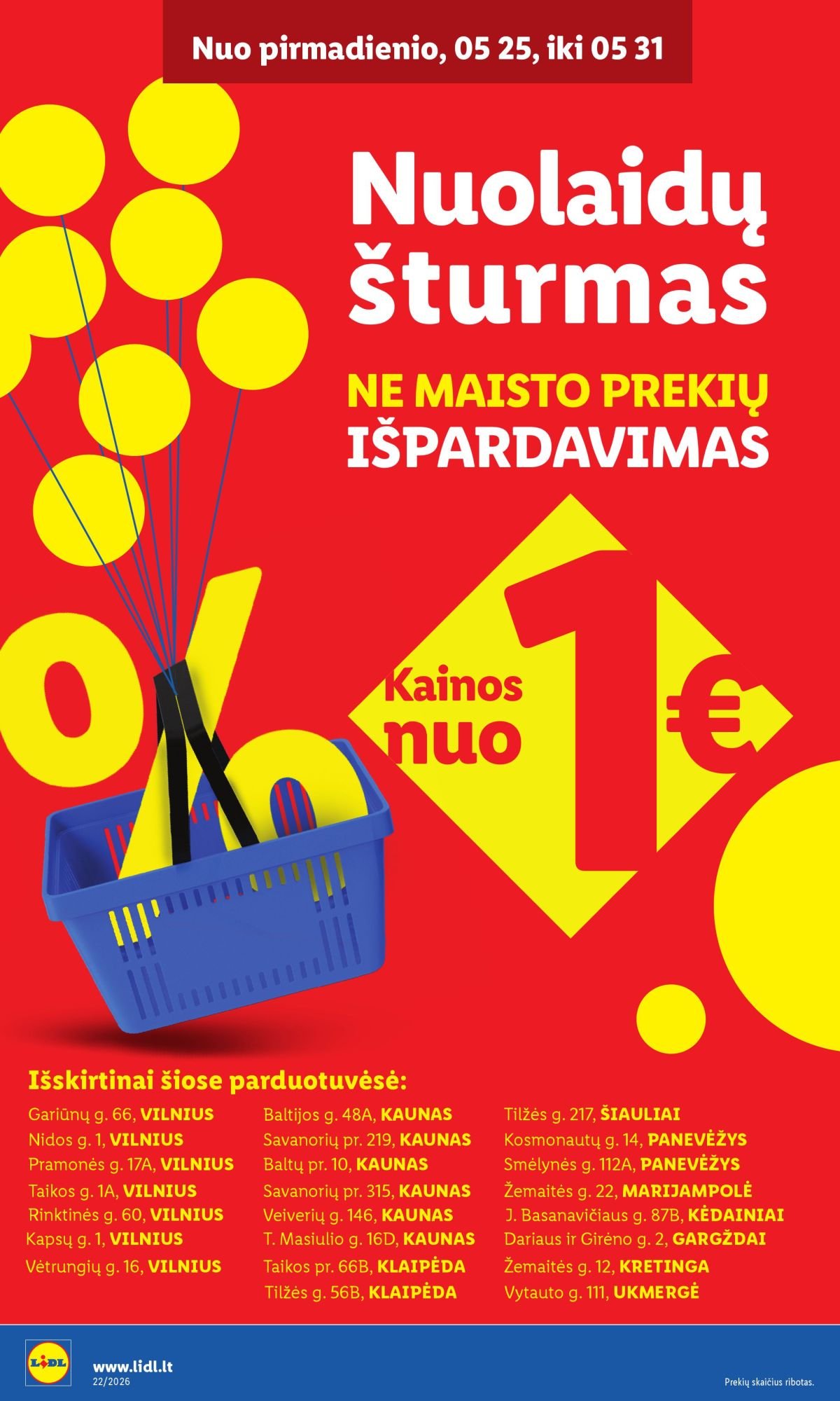 LIDL - Ne maisto prekių pasiūlymai (2026 05 25 - 2026 05 31)