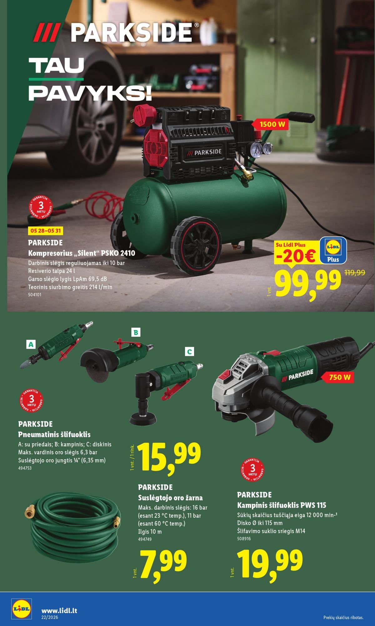 LIDL - Ne maisto prekių pasiūlymai (2026 05 25 - 2026 05 31)