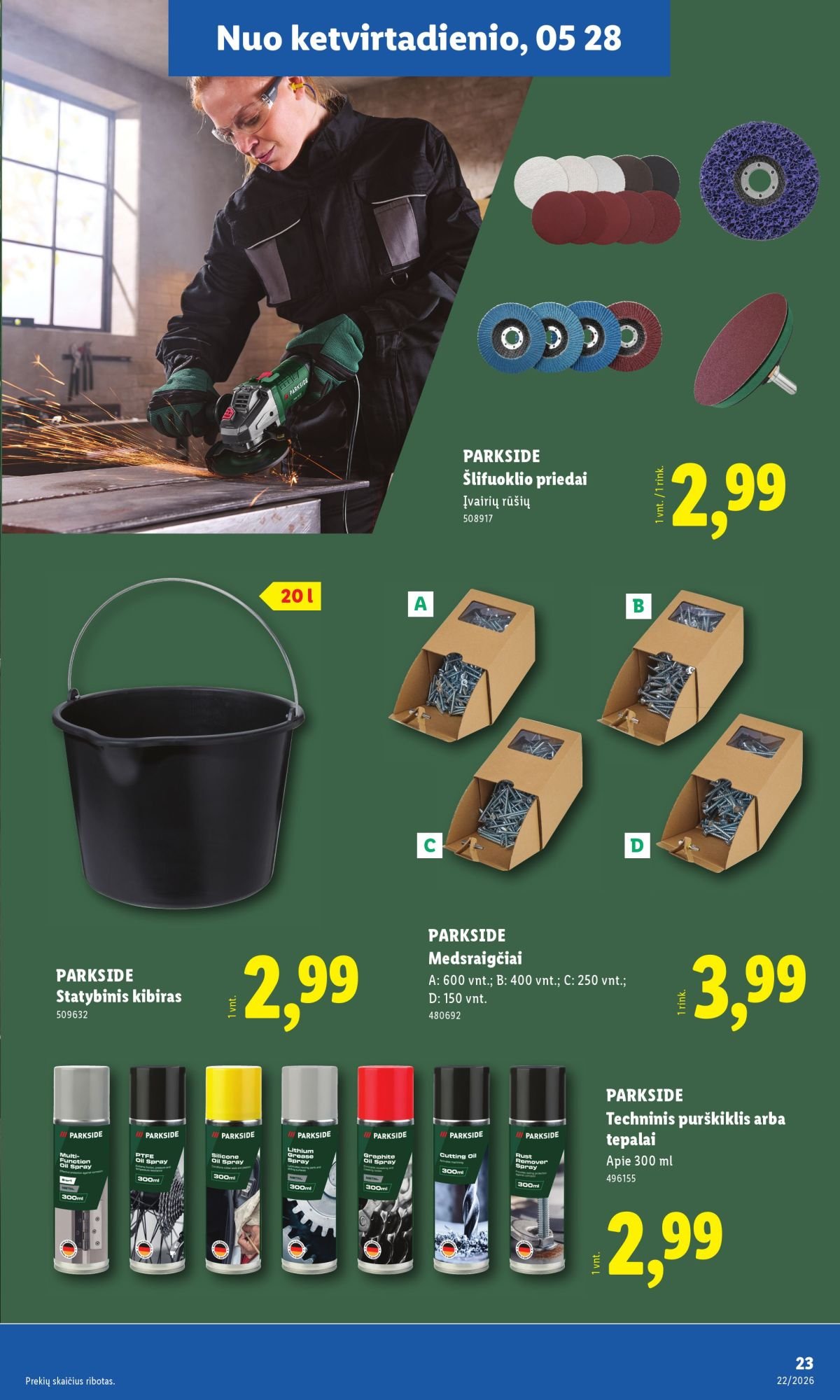 LIDL - Ne maisto prekių pasiūlymai (2026 05 25 - 2026 05 31)