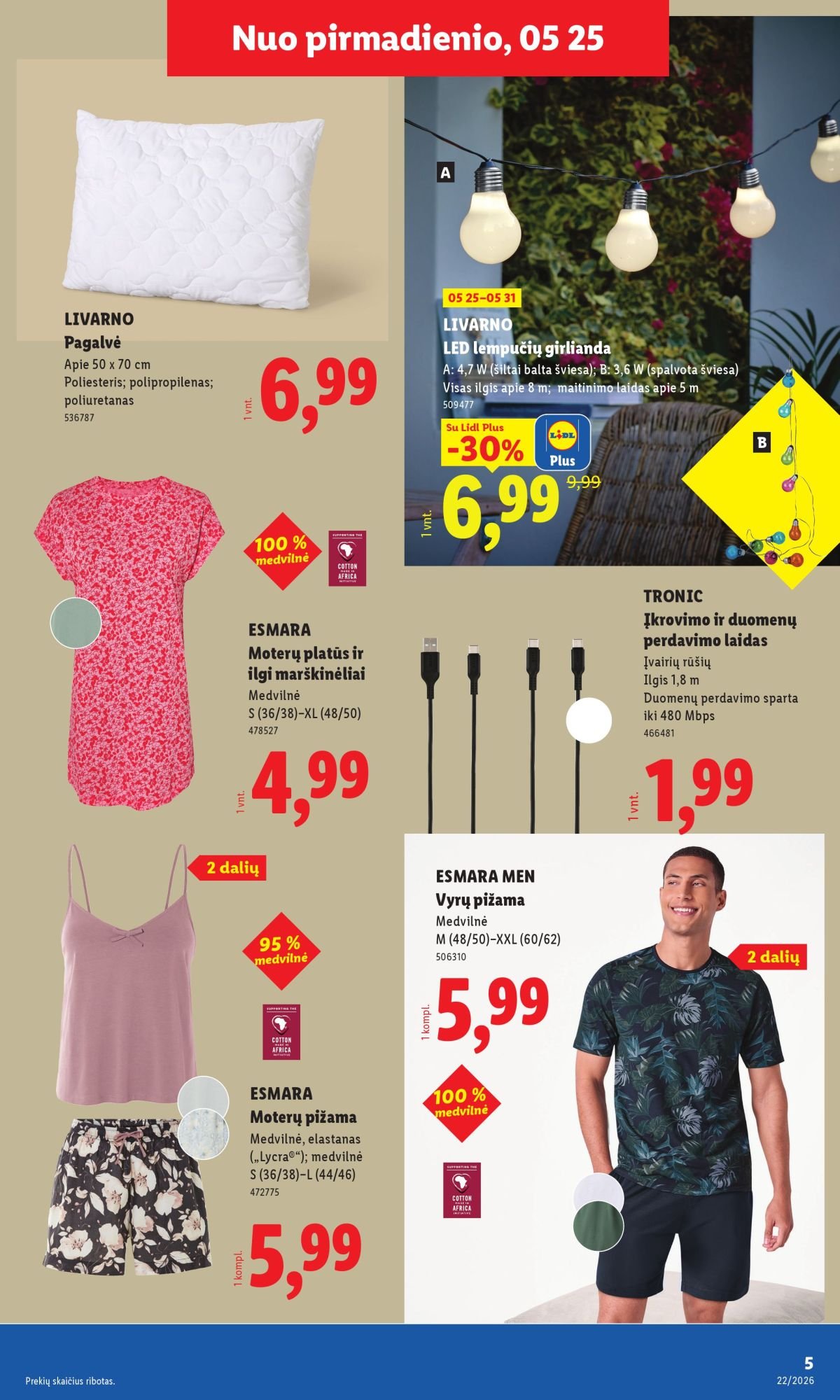 LIDL - Ne maisto prekių pasiūlymai (2026 05 25 - 2026 05 31)