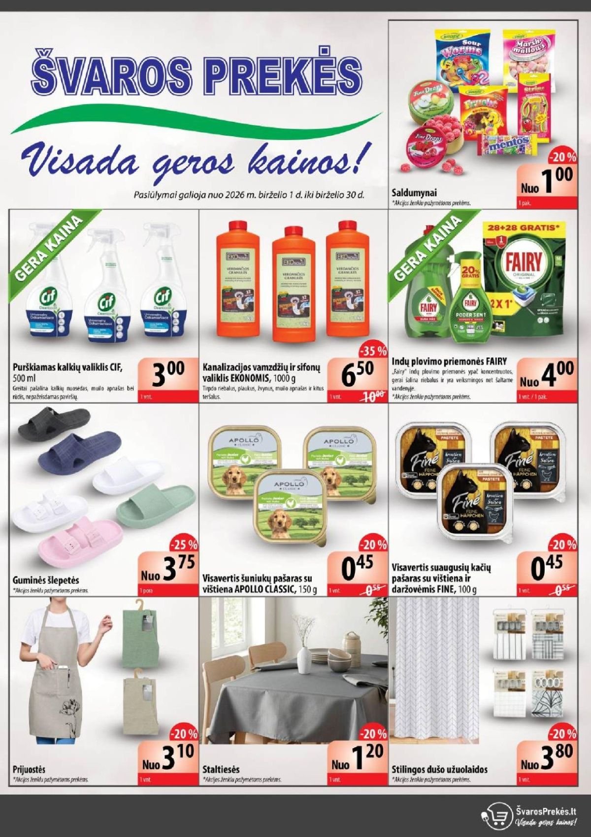 ŠVAROS PREKĖS (2026 06 01 - 2026 06 30)