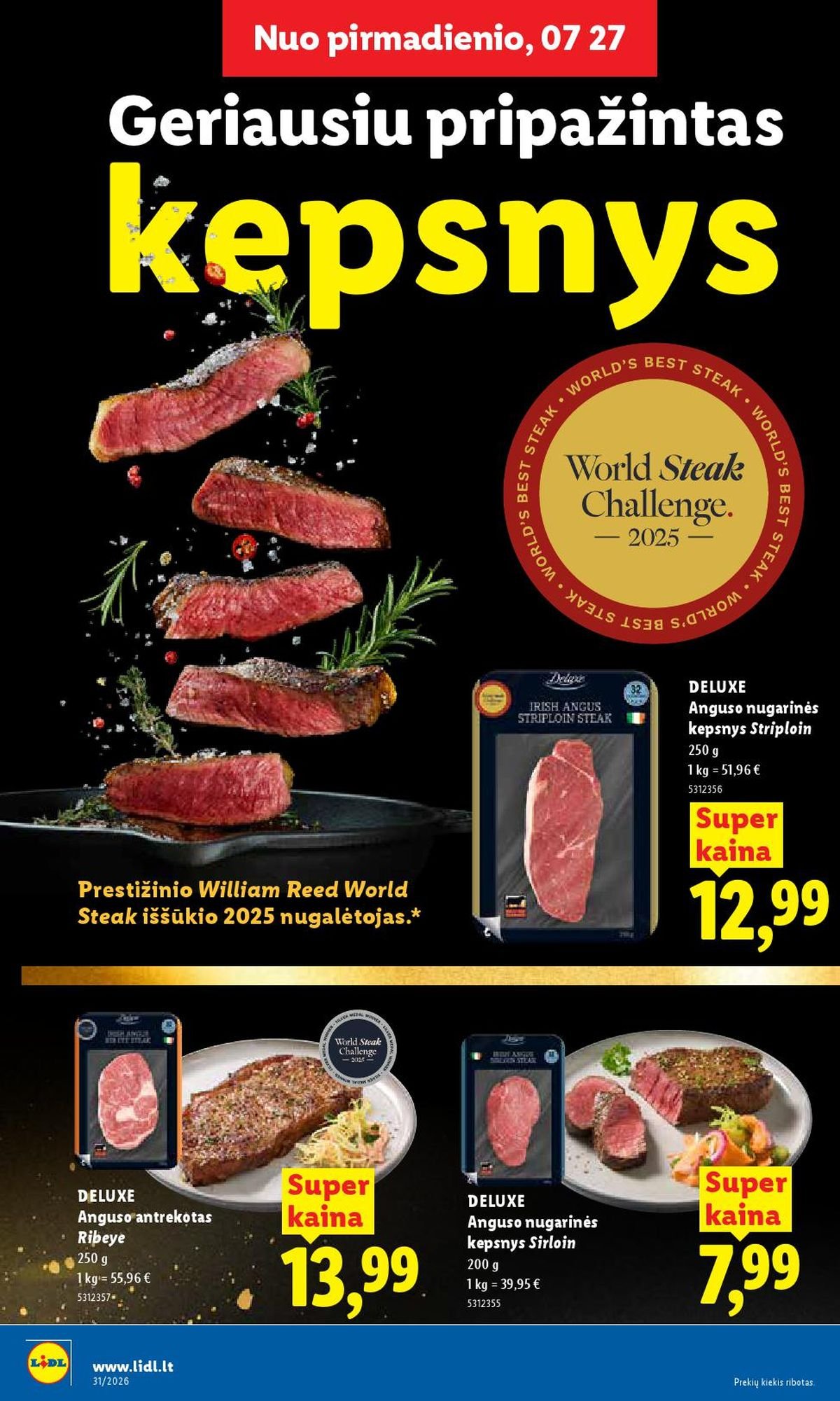 LIDL - Maisto prekių pasiūlymai (2026 07 27 - 2026 08 02)