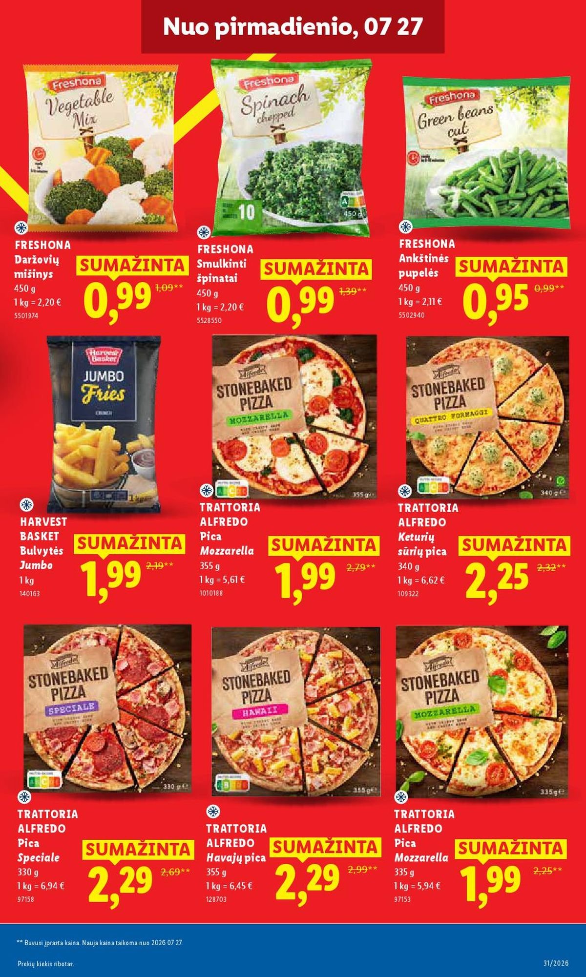 LIDL - Maisto prekių pasiūlymai (2026 07 27 - 2026 08 02)