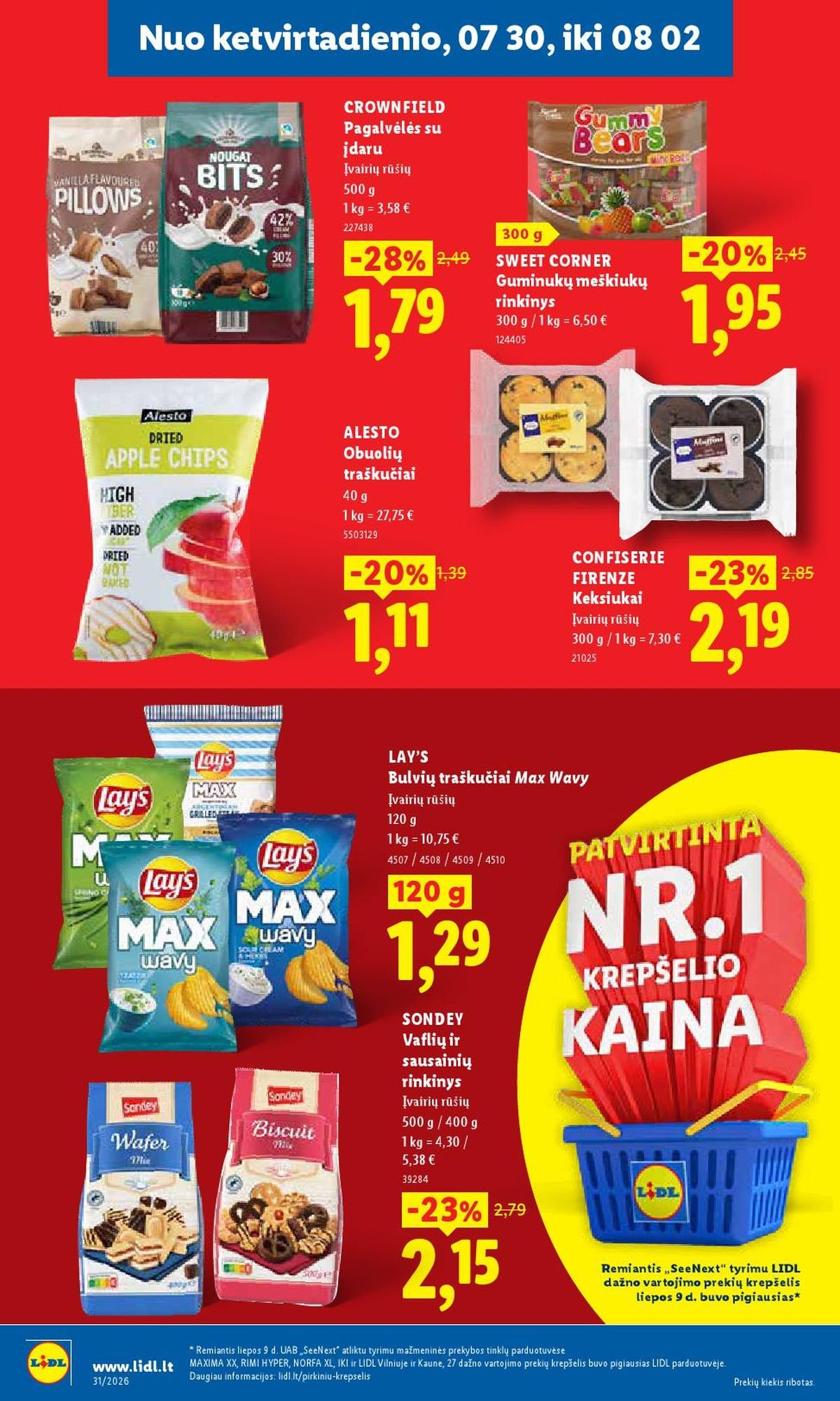 LIDL - Maisto prekių pasiūlymai (2026 07 27 - 2026 08 02)