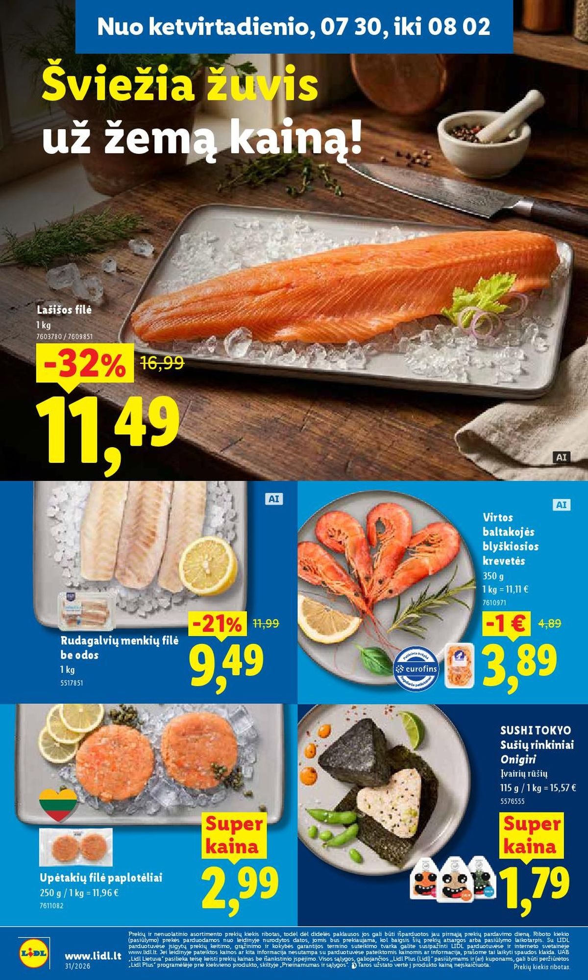 LIDL - Maisto prekių pasiūlymai (2026 07 27 - 2026 08 02)