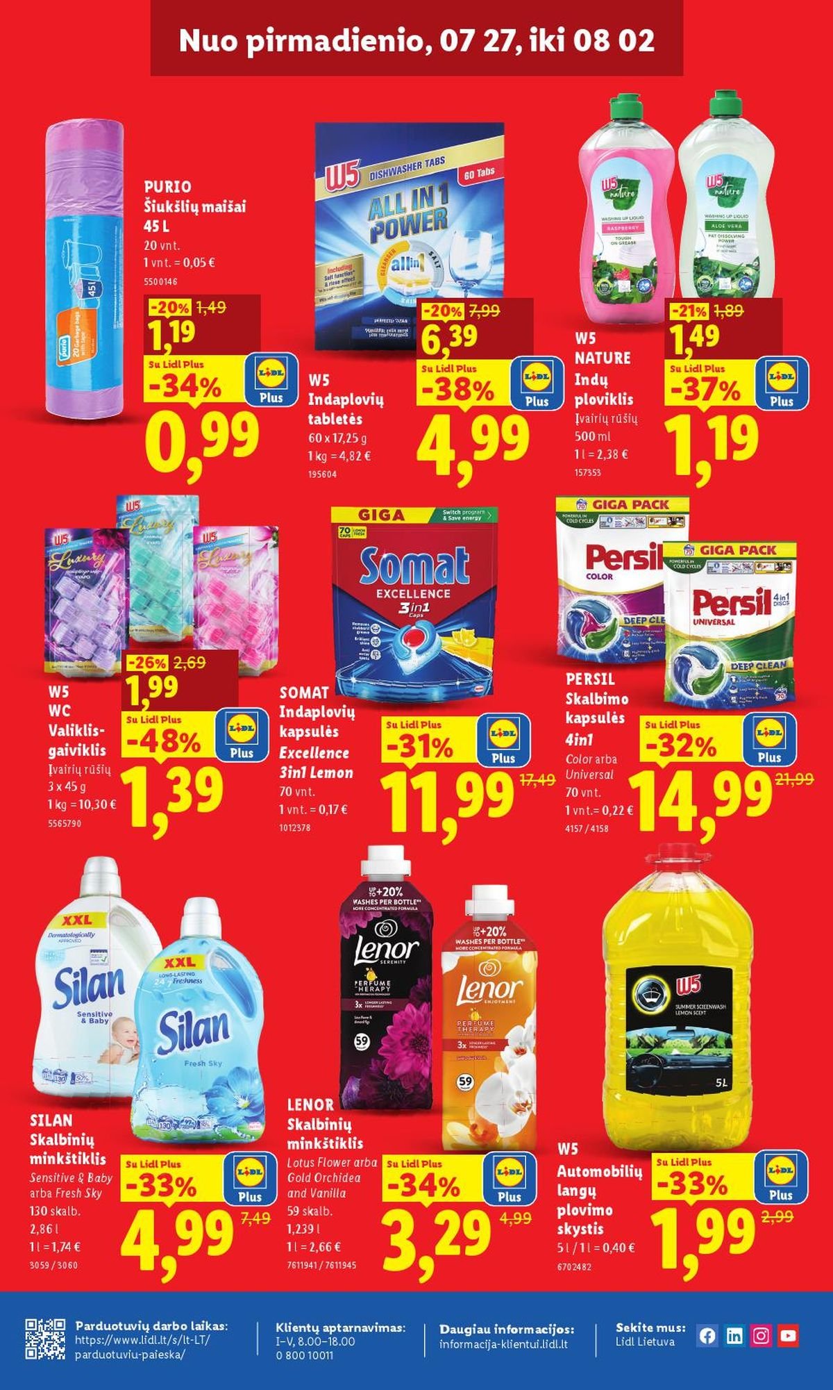 LIDL - Maisto prekių pasiūlymai (2026 07 27 - 2026 08 02)