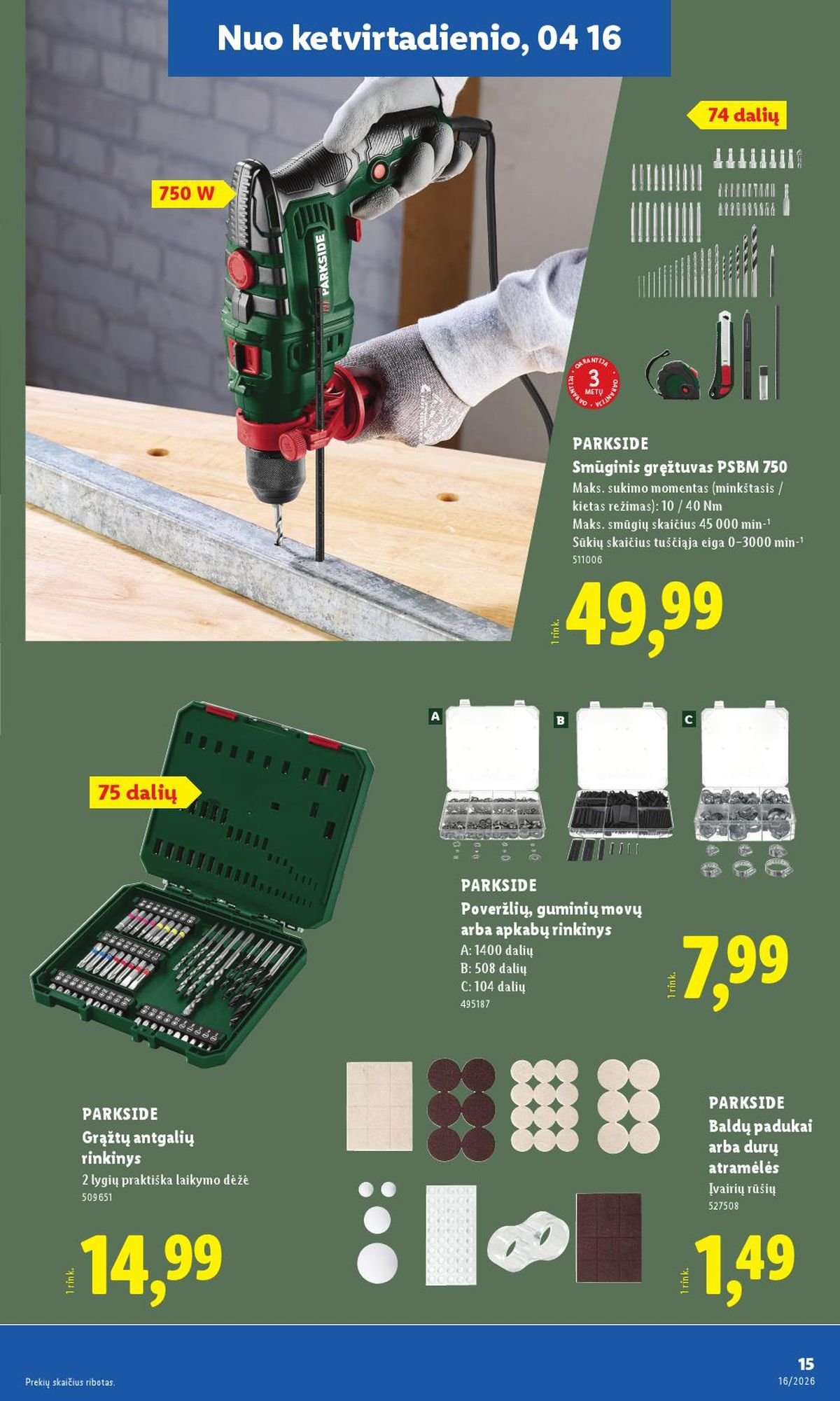 LIDL - Ne maisto prekių pasiūlymai (2026 04 13 - 2026 04 19)