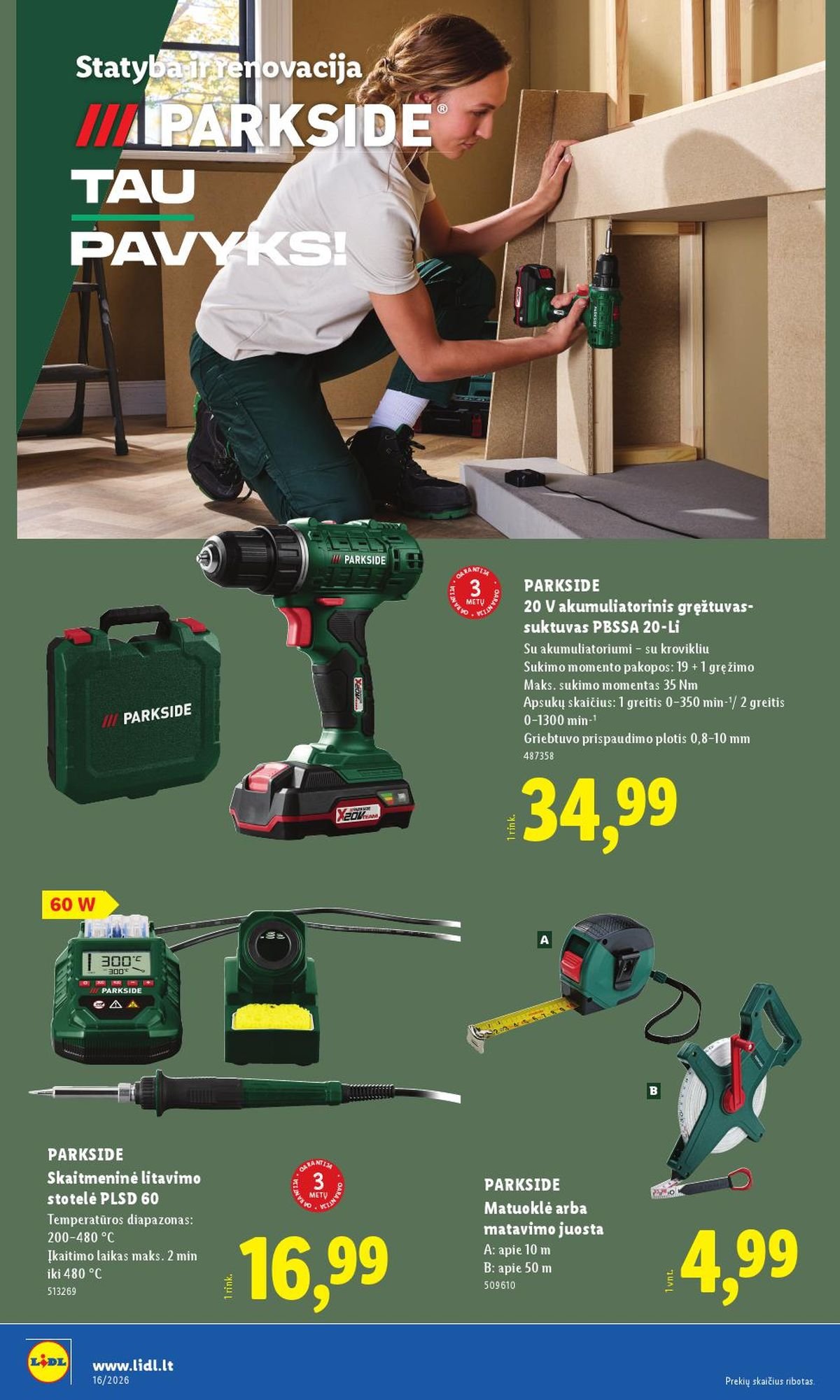 LIDL - Ne maisto prekių pasiūlymai (2026 04 13 - 2026 04 19)