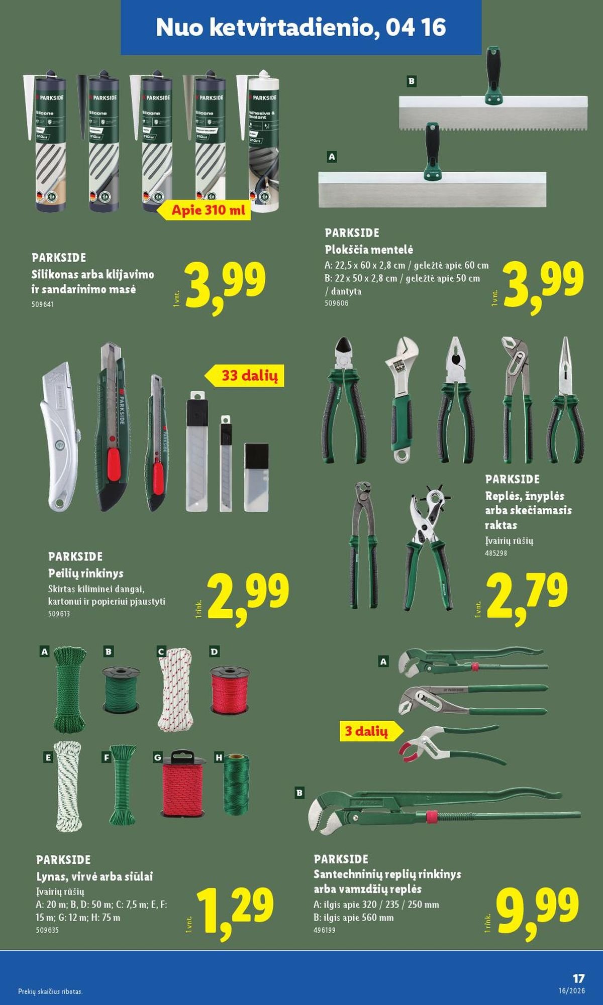 LIDL - Ne maisto prekių pasiūlymai (2026 04 13 - 2026 04 19)